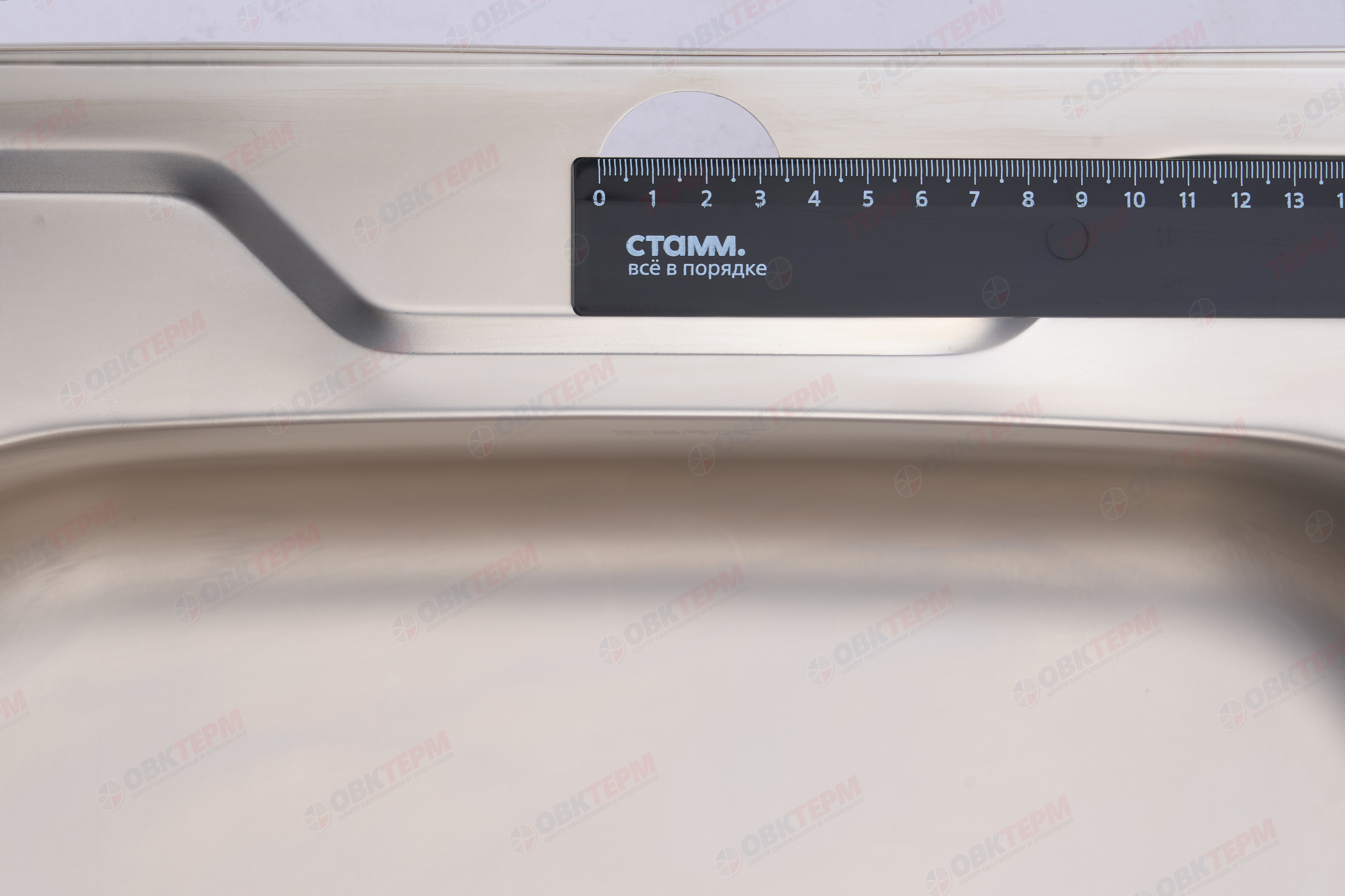 ZERIX мойка Z5050-04-160E (SATIN) НАКЛАДНАЯ / без сифона (10шт/ящ) - миниатюра №8