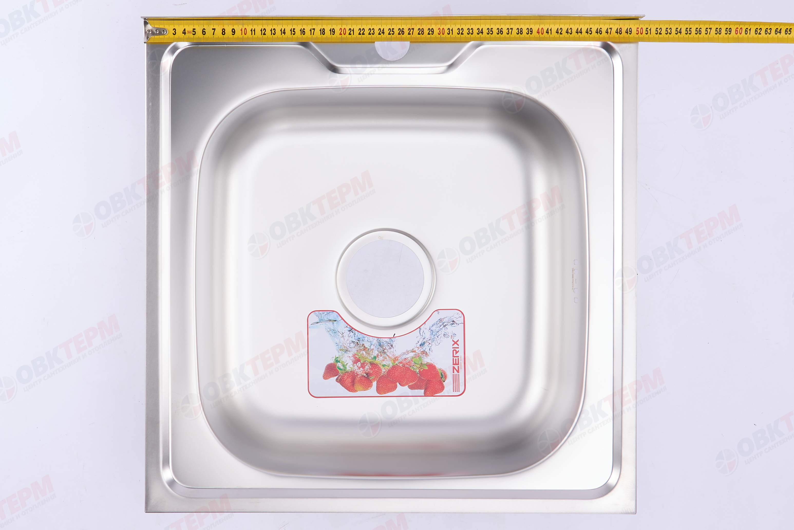ZERIX мойка Z5050-06-160E (SATIN) НАКЛАДНАЯ / без сифона (10шт/ящ) - миниатюра №9