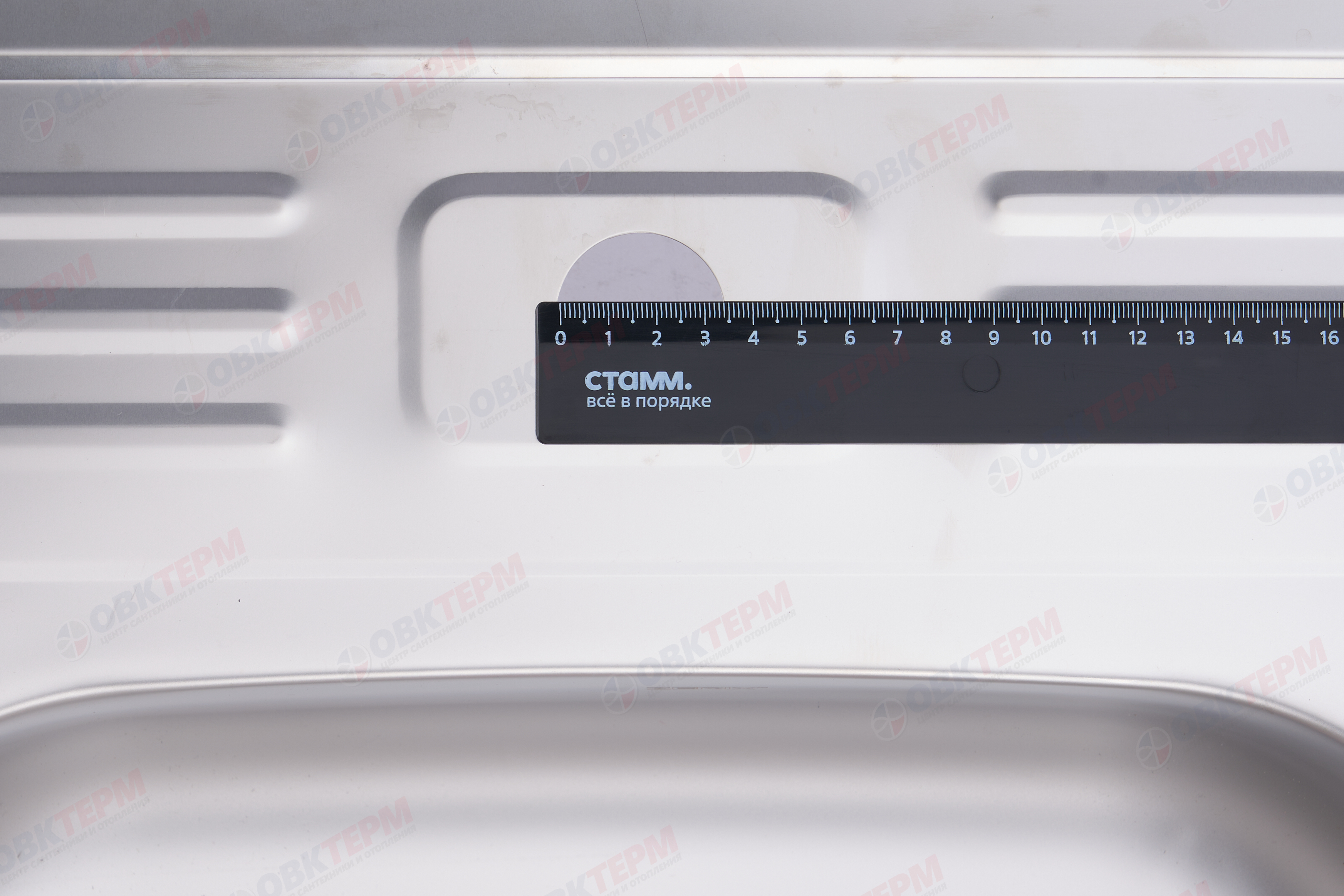 ZERIX мойка Z5060-04-160E (SATIN) НАКЛАДНАЯ / без сифона (10шт/ящ) - Изображение №4