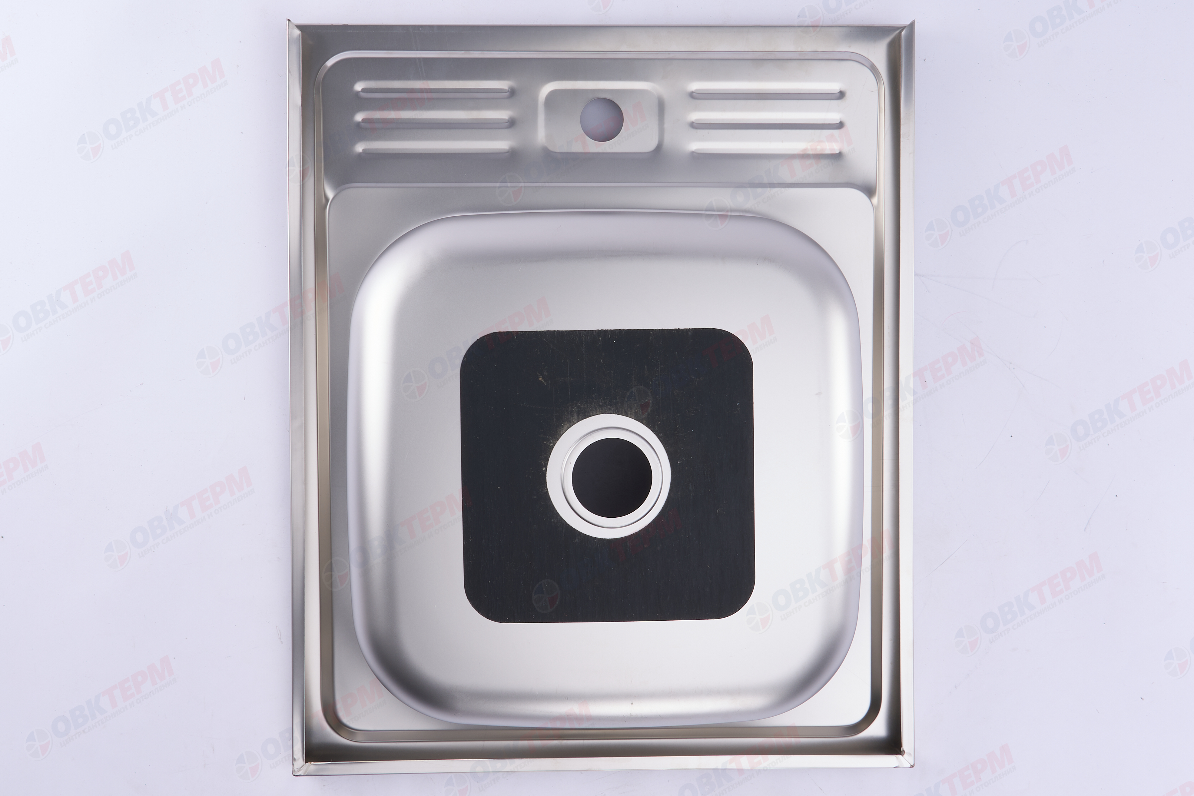 ZERIX мойка Z5060-04-160E (SATIN) НАКЛАДНАЯ / без сифона (10шт/ящ) - миниатюра №6