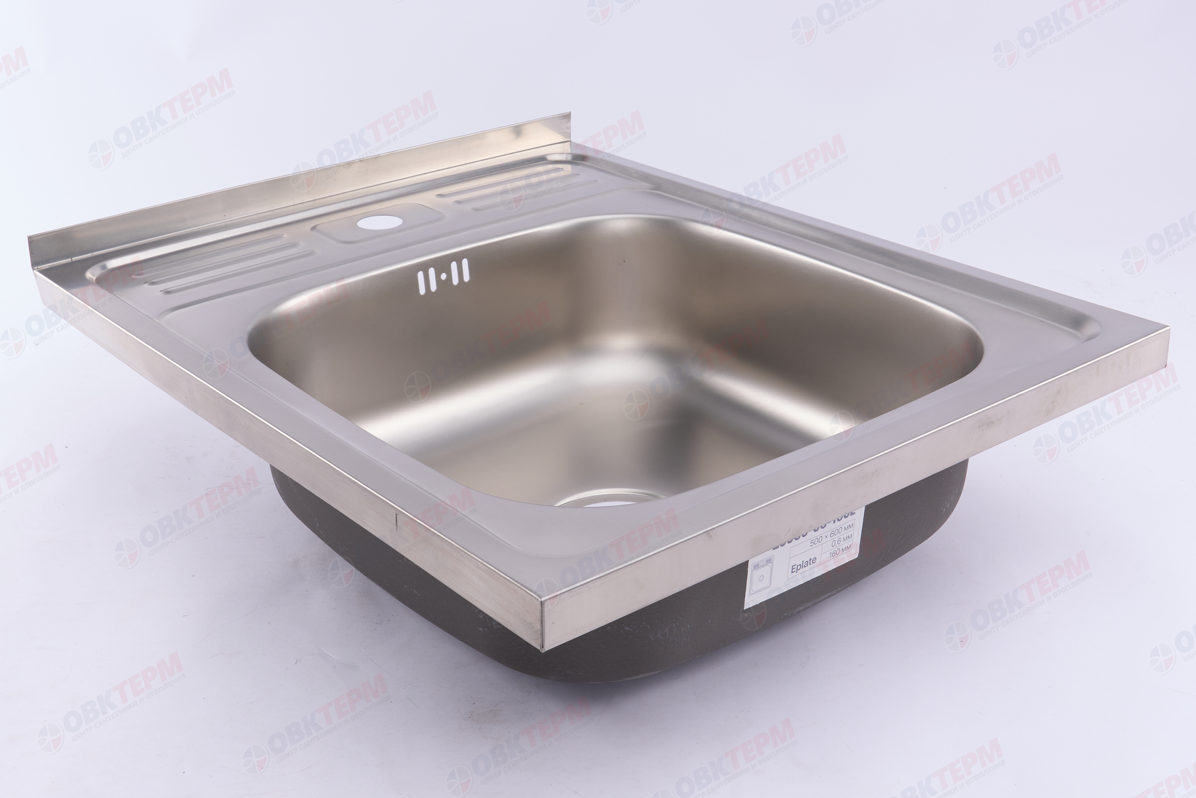 ZERIX мойка Z5060-06-160E (SATIN) НАКЛАДНАЯ / без сифона (10шт/ящ) - Изображение №2