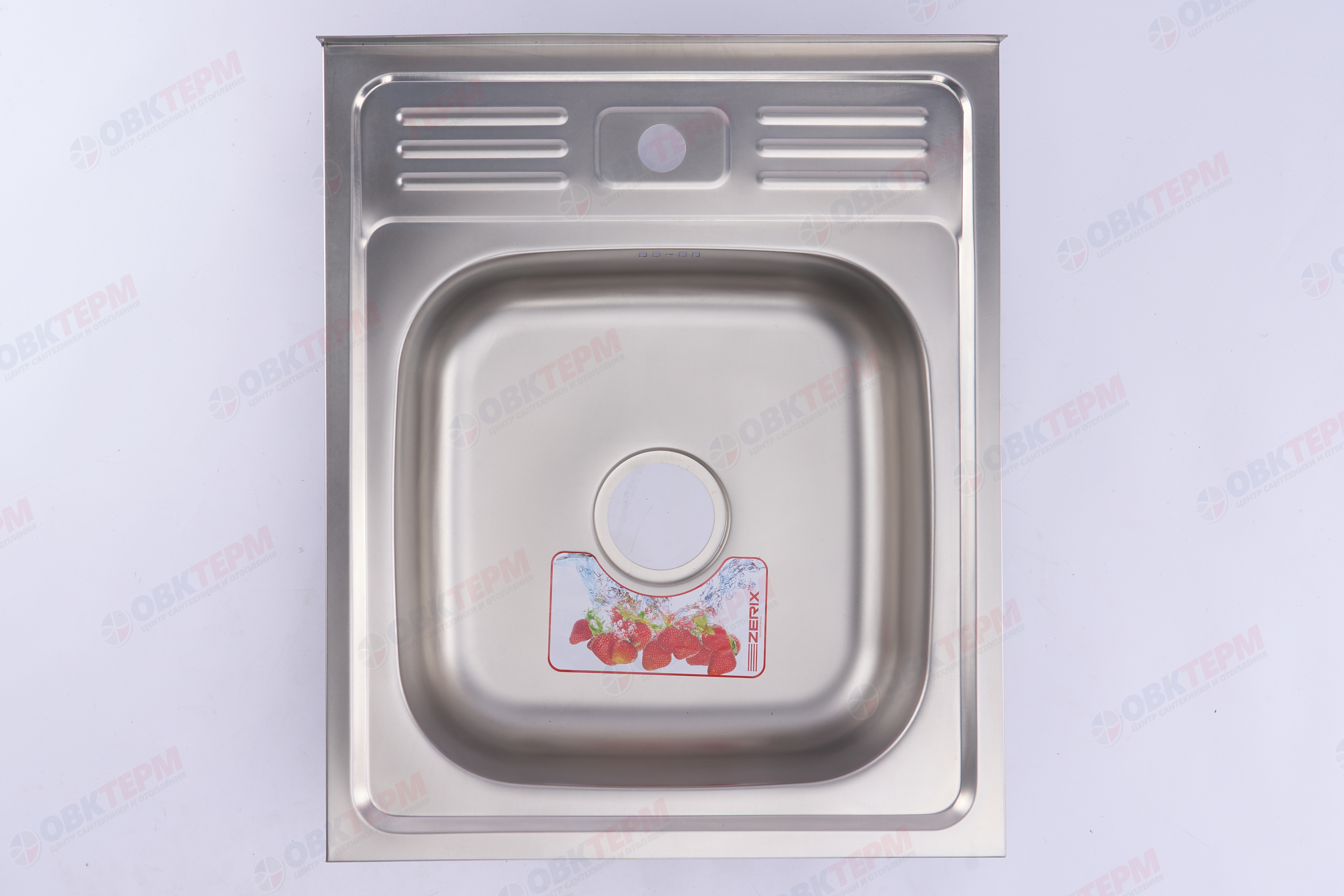 ZERIX мойка Z5060-06-160E (SATIN) НАКЛАДНАЯ / без сифона (10шт/ящ) - Изображение №4