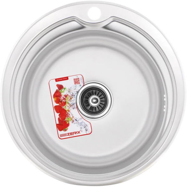 ZERIX мойка Z510-08-180D (decor) ВРЕЗНАЯ /сифон (10шт/ящ) - изображение №1