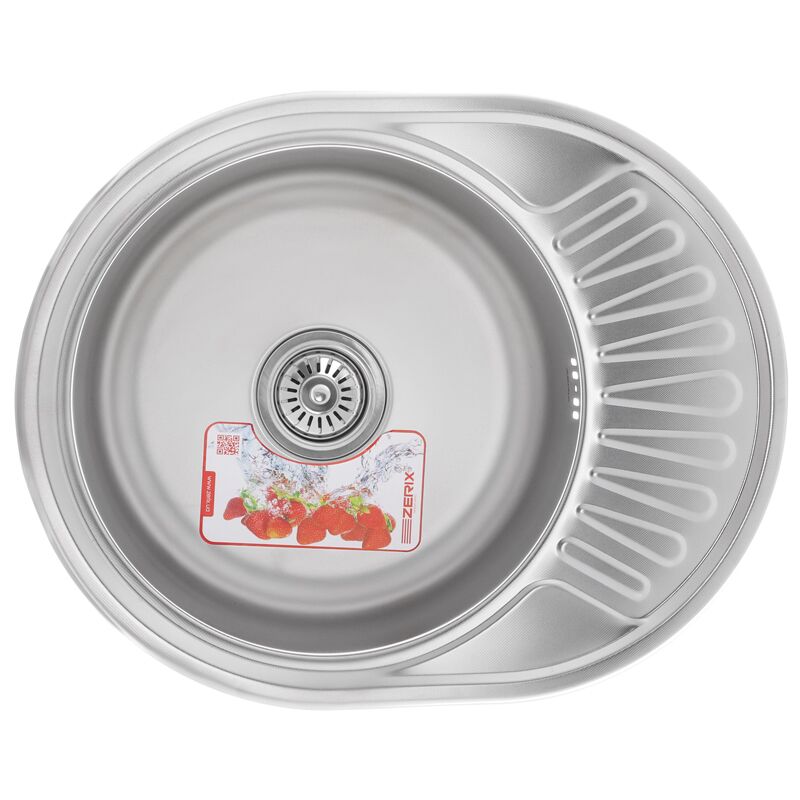 ZERIX мойка Z5745-06-160D (decor) ВРЕЗНАЯ /сифон (10шт/ящ) - изображение №1