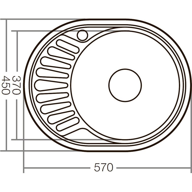 ZERIX мойка Z5745-08-180E (SATIN) ВРЕЗНАЯ /сифон (10шт/ящ) - миниатюра №2