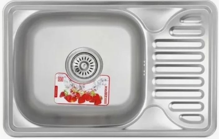 ZERIX мойка Z6642-08-180E (SATIN) ВРЕЗНАЯ /сифон (10шт/ящ) - изображение №1