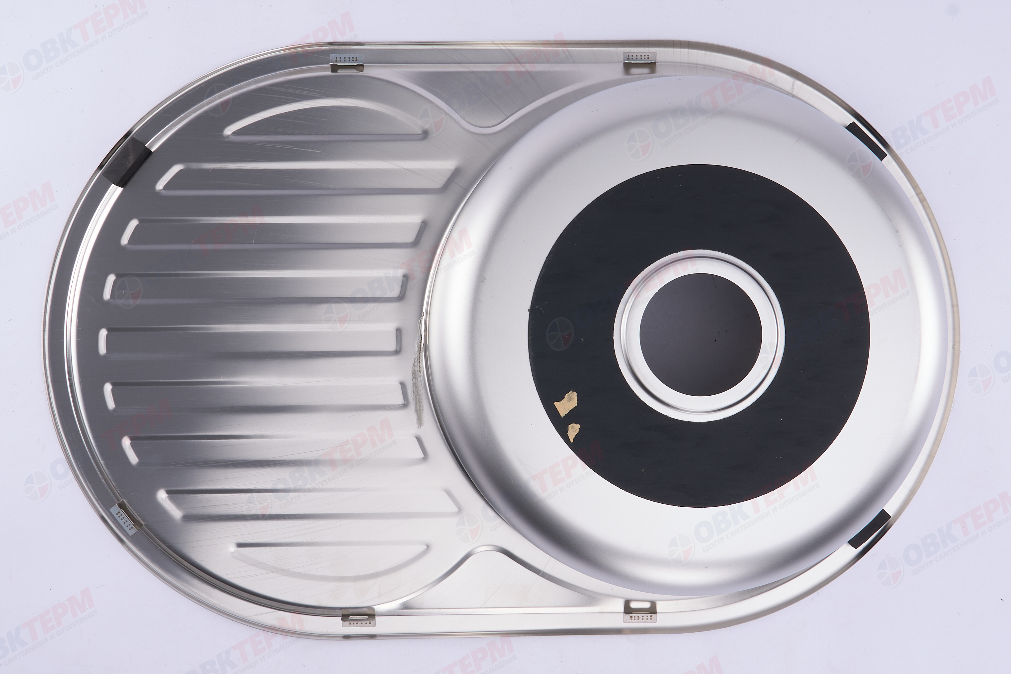 ZERIX мойка Z7750-06-180E (SATIN) ВРЕЗНАЯ /сифон (10шт/ящ) - миниатюра №7