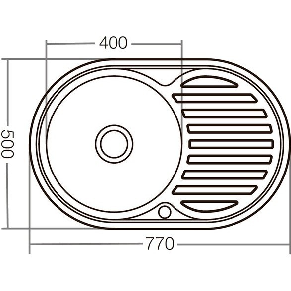 ZERIX мойка Z7750-08-180E (SATIN) ВРЕЗНАЯ /сифон (10шт/ящ) - миниатюра №2