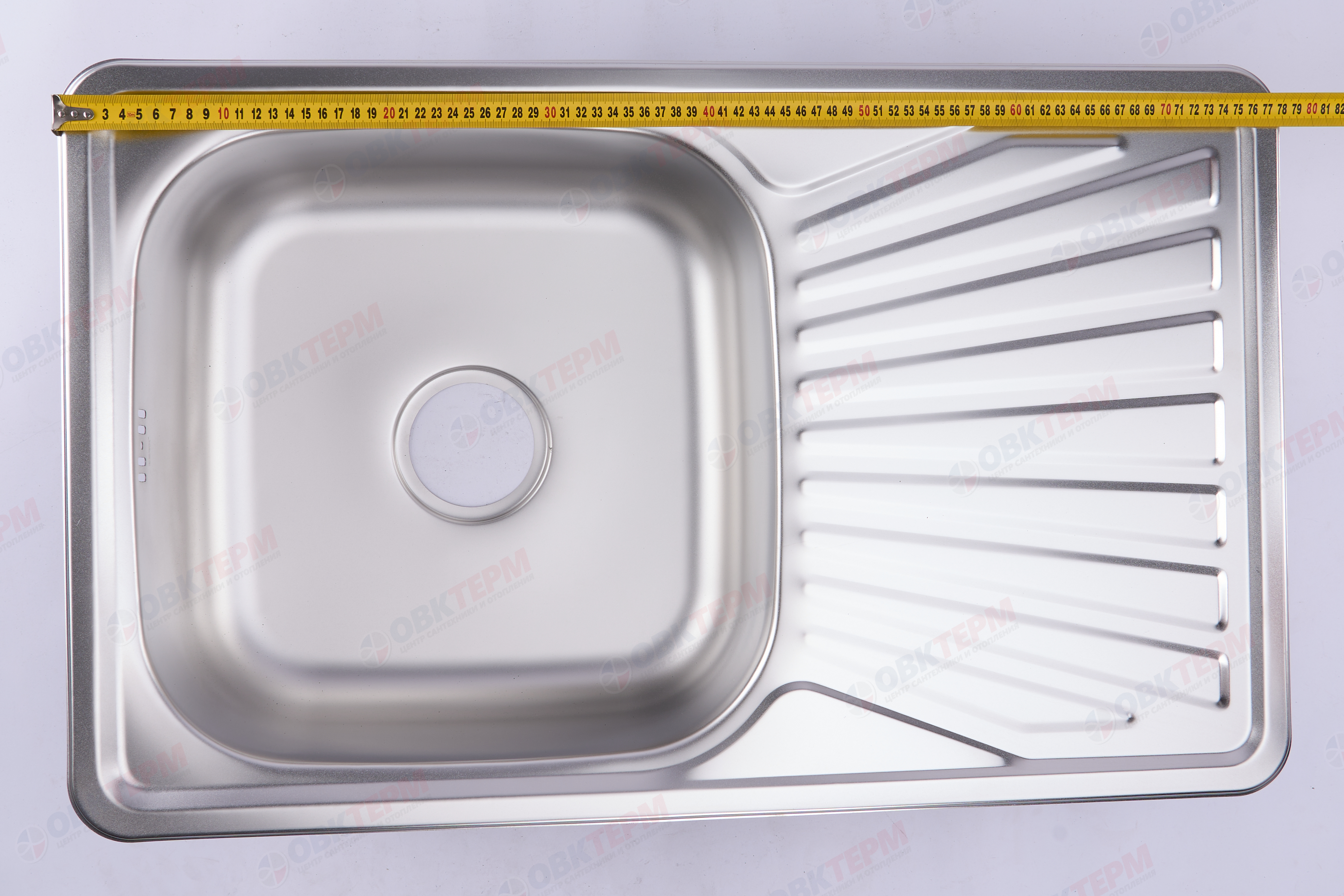 ZERIX мойка Z7848-08-180E (SATIN) ВРЕЗНАЯ /сифон (10шт/ящ) - миниатюра №7