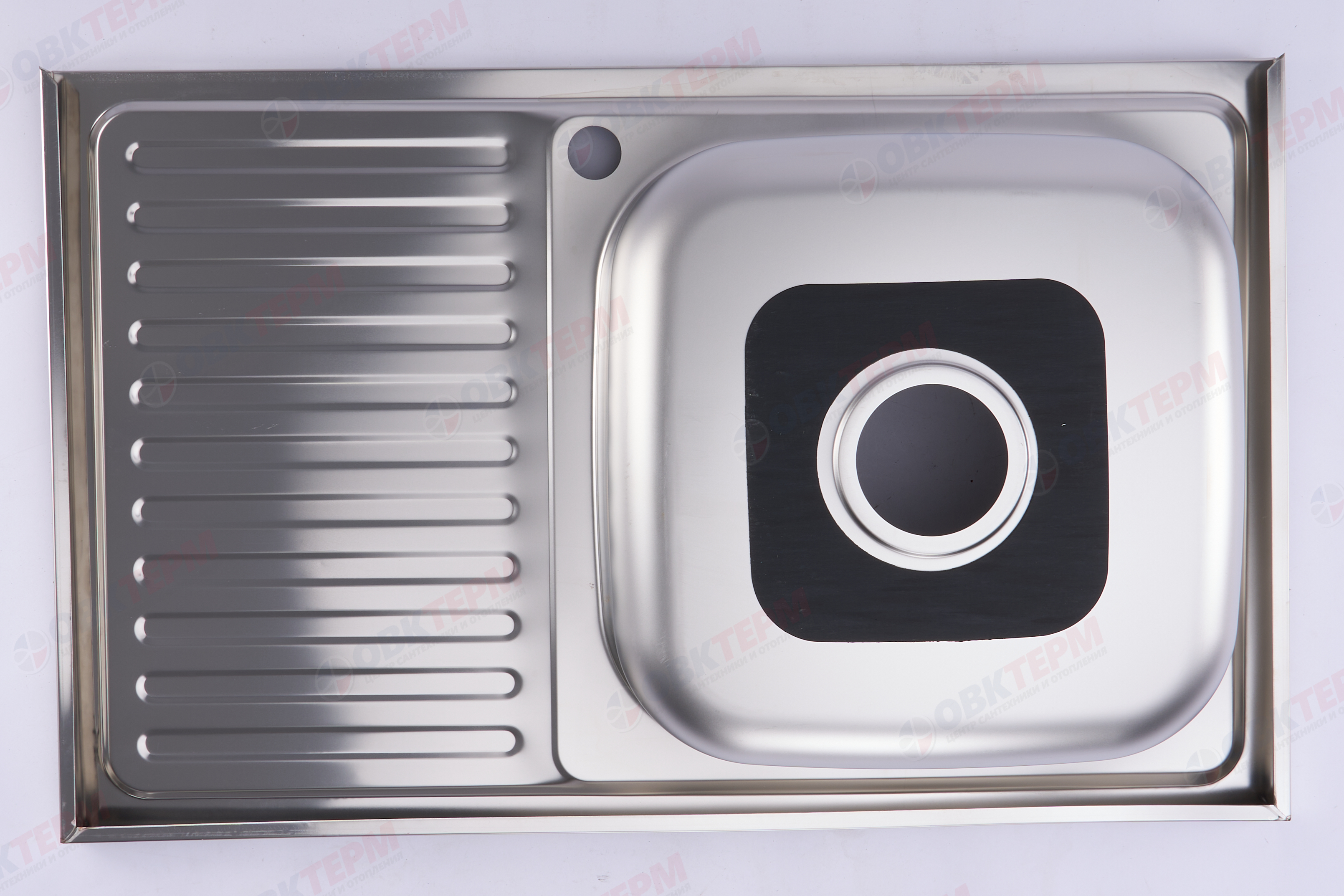 ZERIX мойка Z8050L-06-160E (SATIN) НАКЛАДНАЯ \ с сифоном (10шт/ящ) - миниатюра №11