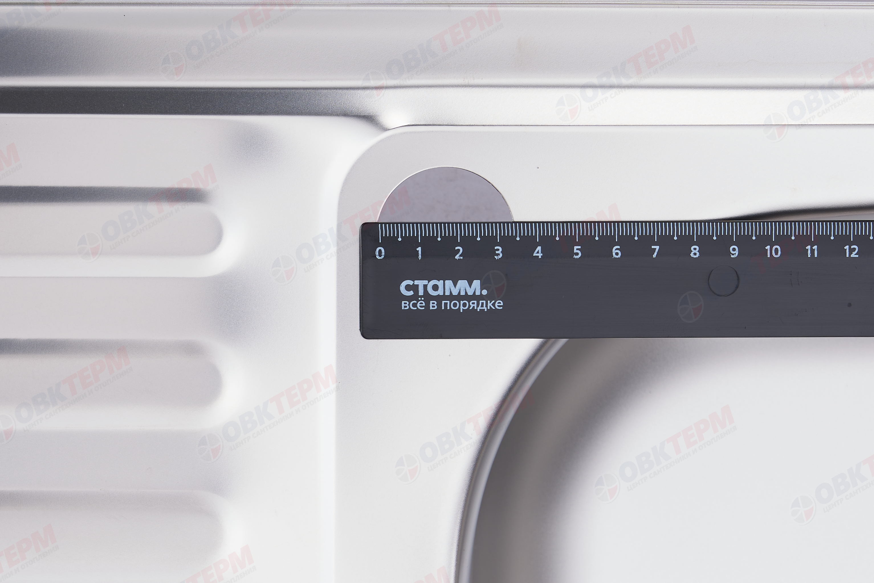 ZERIX мойка Z8050R-06-160E (SATIN) НАКЛАДНАЯ \ с сифоном (10шт/ящ) - миниатюра №10