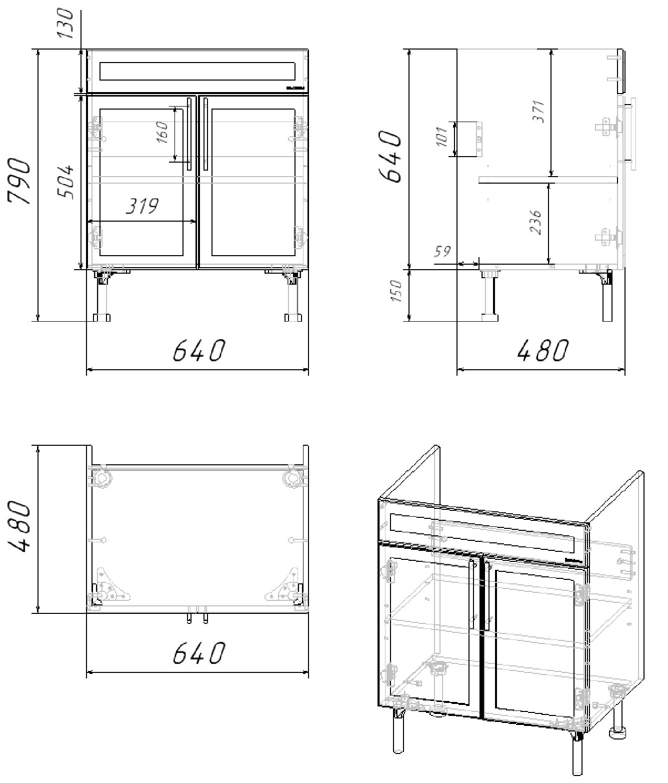 Тумба напольная EvaGold 75 "Софа" (ум. Дуглас 75) - миниатюра №6