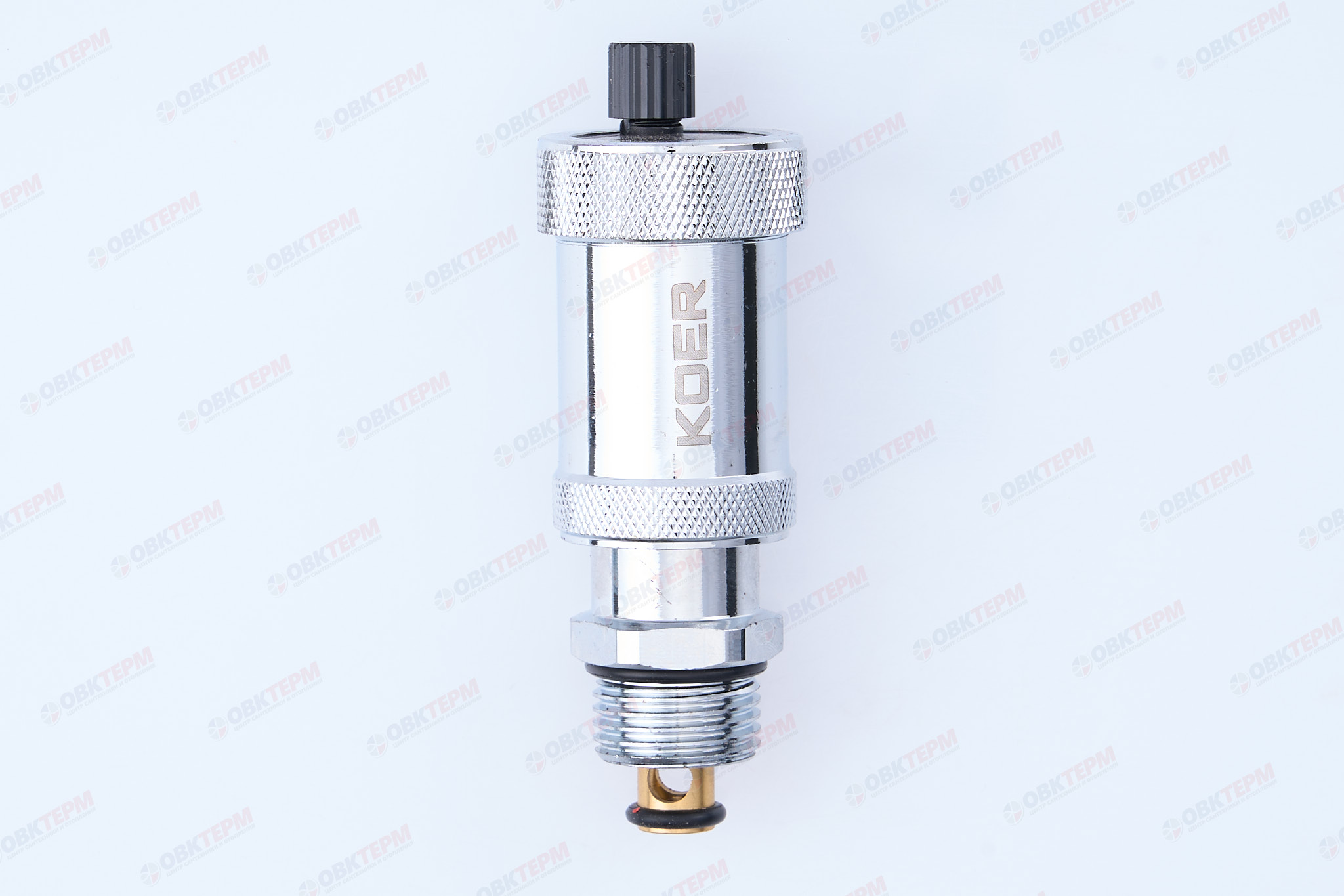 Воздухоотводчик автом. 1/2"   KOER (KR.1254) ХРОМ прямой с обр. кл.    (100 шт) - Изображение №1