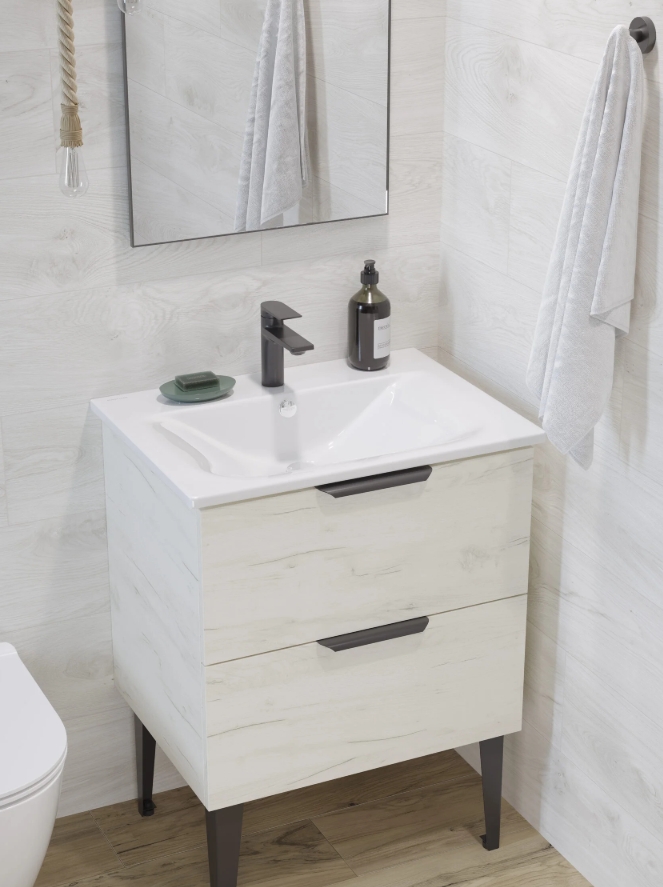 Умывальник мебельный Sanita Lux Breeze 60 ВКС Белый S1 610х160х471 - Изображение №4