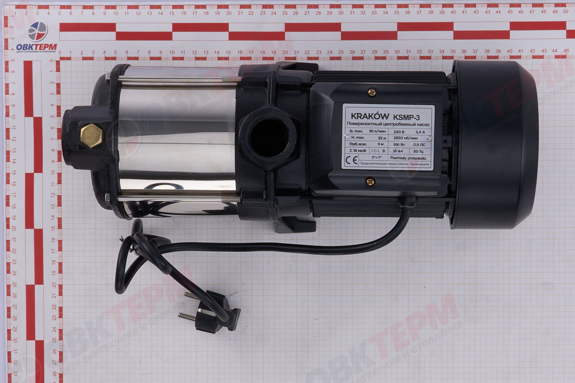 Насос многоступенчатый KSMP-3 KRAKOW (0,6кВт/90л/мин/35м.) - миниатюра №7