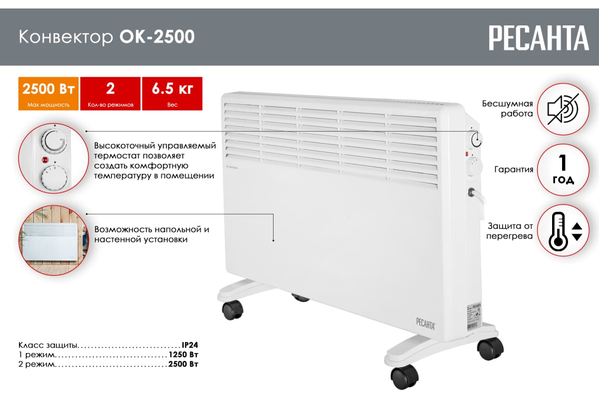 Конвектор ОК-2500 Ресанта - Изображение №5