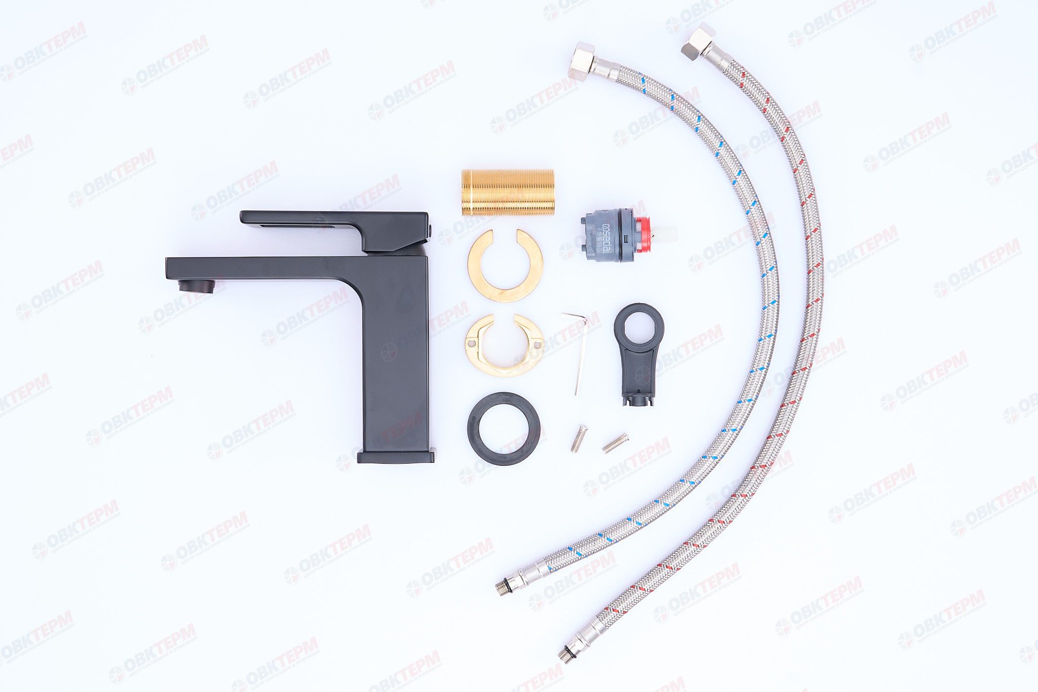 Смеситель д/раковины GAPPO G1017-6 латунь /черный (Ø35, на гайке) - миниатюра №10