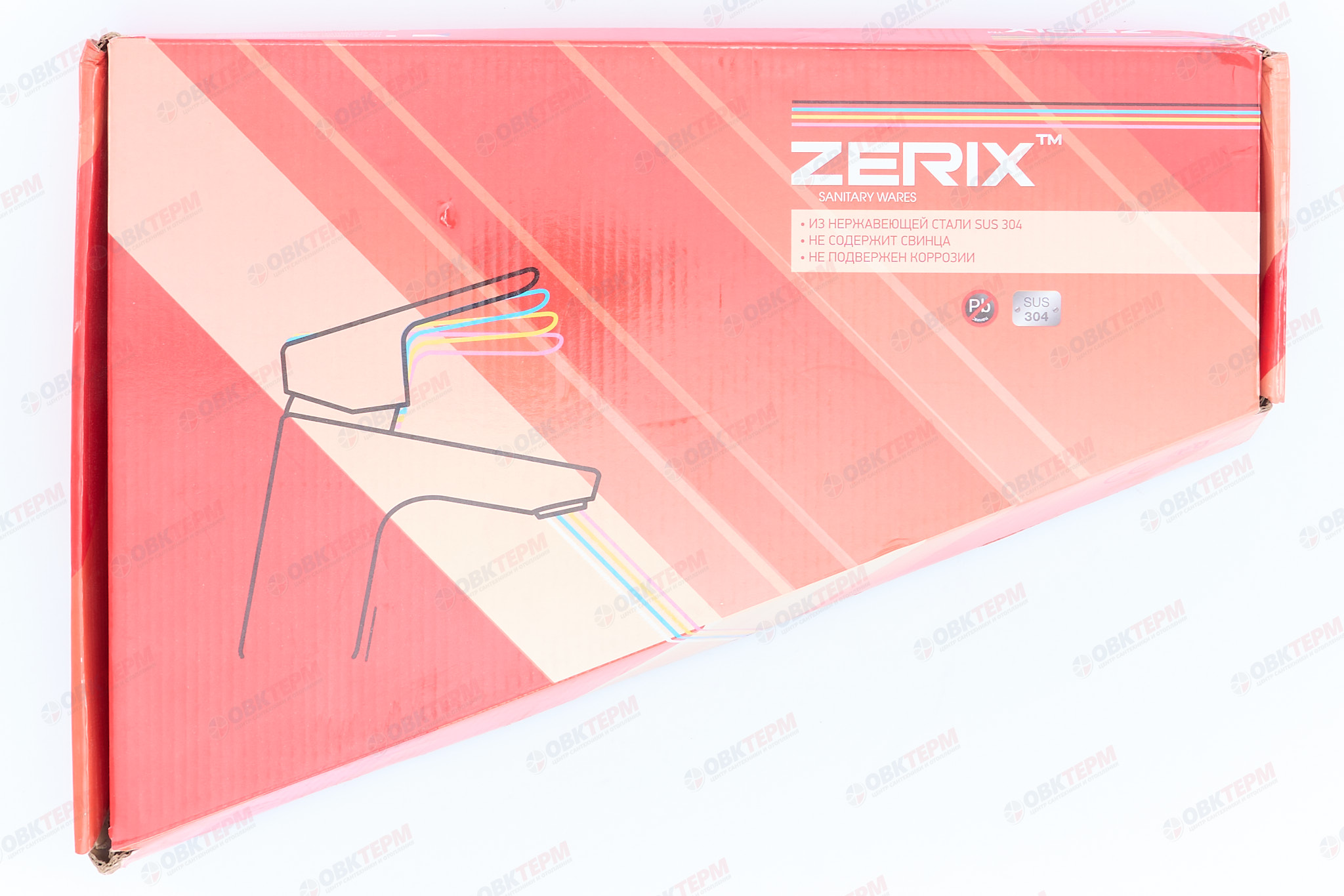 Смеситель д/кухни нерж/сталь ZERIX LUX-011 WHITE REFLECTOR 10 шт/ящ - миниатюра №6