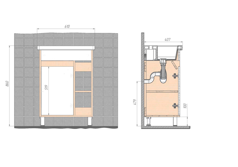 Модерн Тумба Briz из ДСП т3-60 (ум. Фостер) - миниатюра №5
