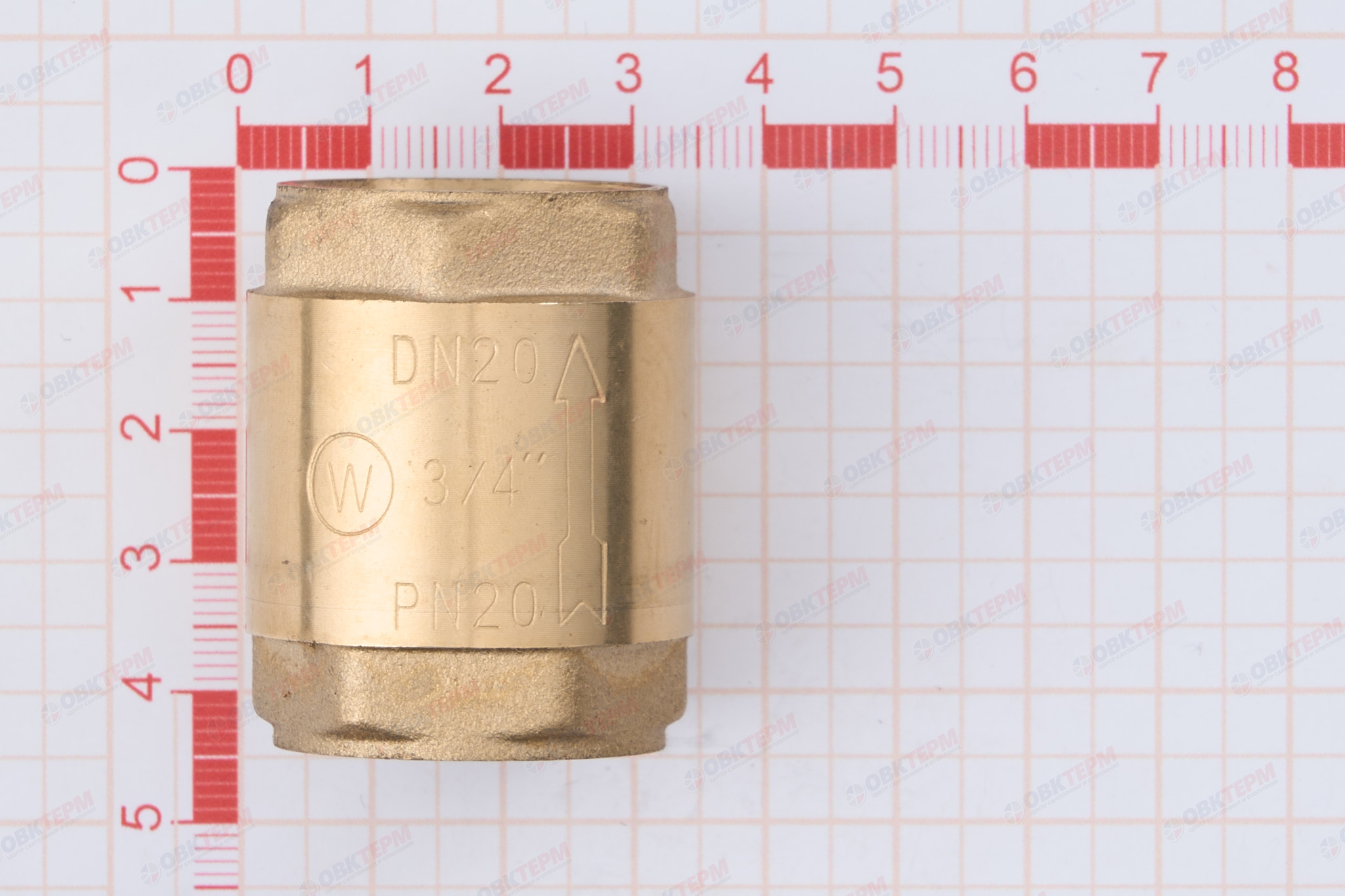 Клапан обратный  EURO    3/4"   (лат.шток)   (100/10) - Изображение №3
