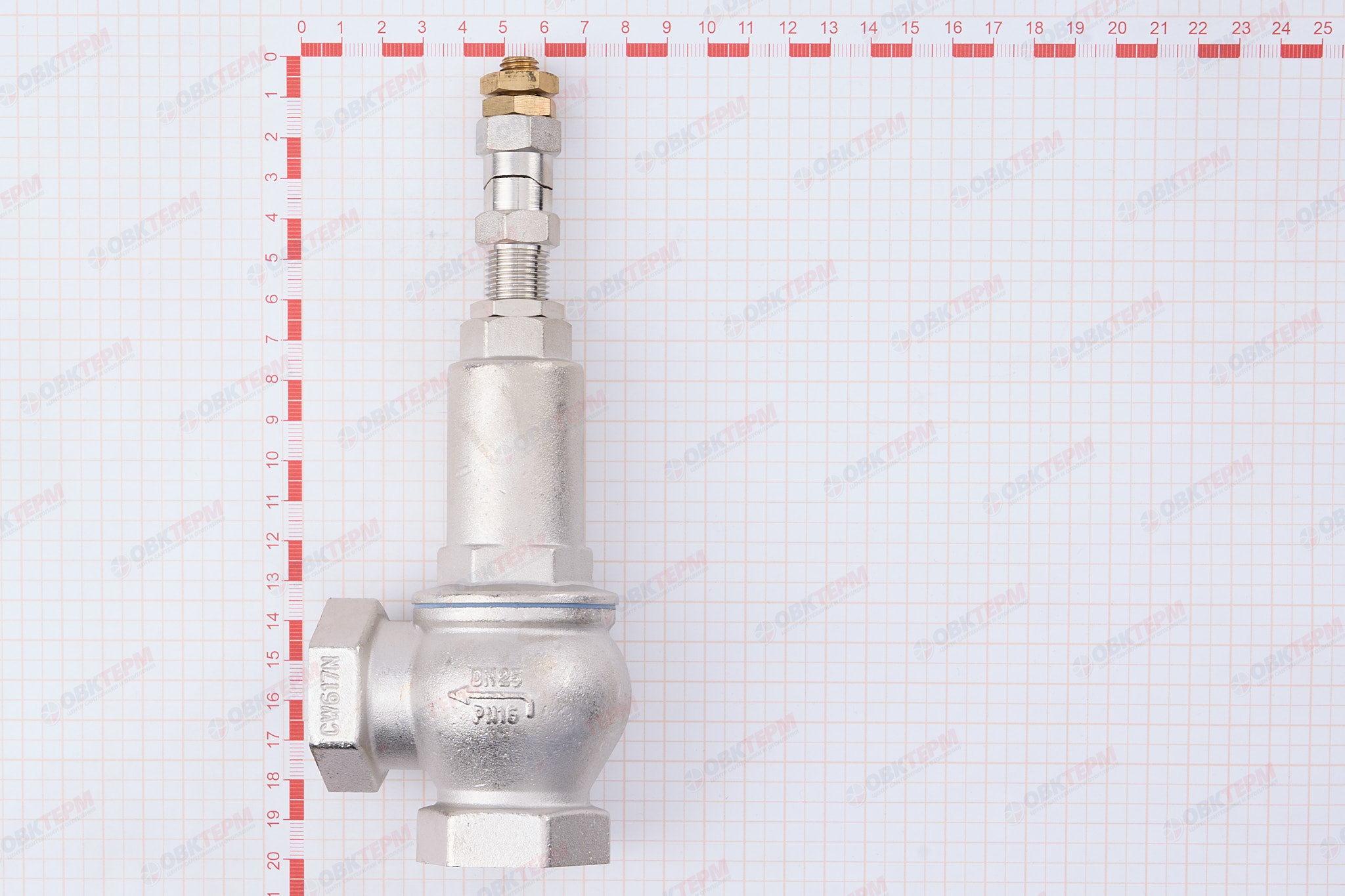 Клапан предохранительный регулируемый, диапазон регулировки 1-12 bar, 1" ВВ  Valtec (4уп/36ящ) - миниатюра №6