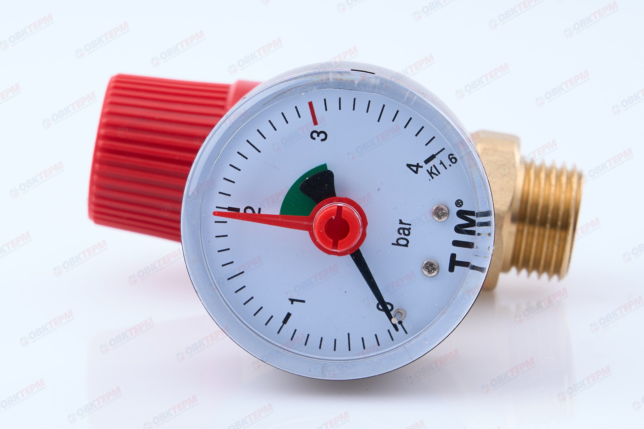 Предохранительный клапан с манометром 1/2"  TIM (3 bar) вн (60шт) - миниатюра №6