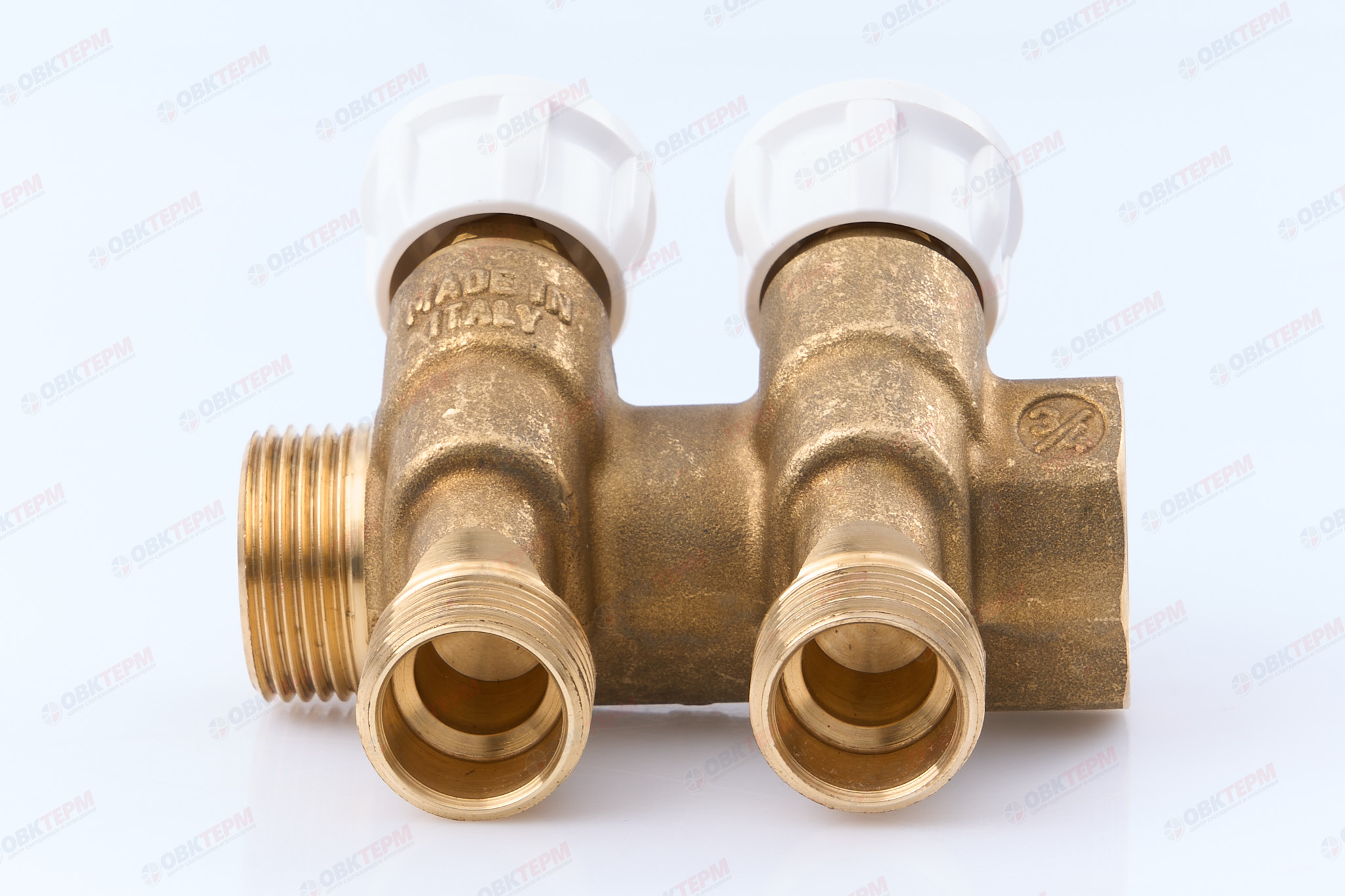 Коллектор вентильный 3/4" х 1/2" х 2 выхода   GIACOMINI - Изображение №4