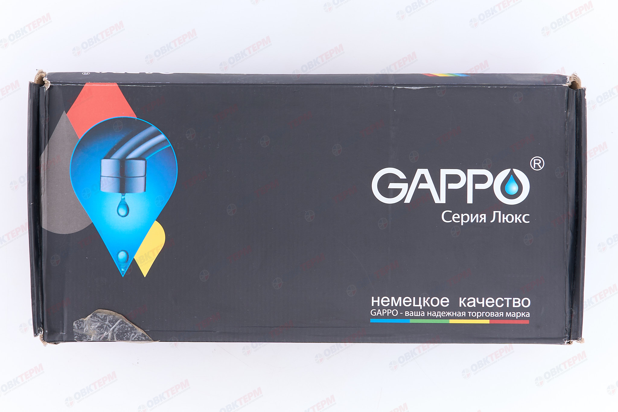 Смеситель д/ванны GAPPO G2203-6 латунь /черный /Ø40мм, излив 350мм, лейка 3 реж - миниатюра №6