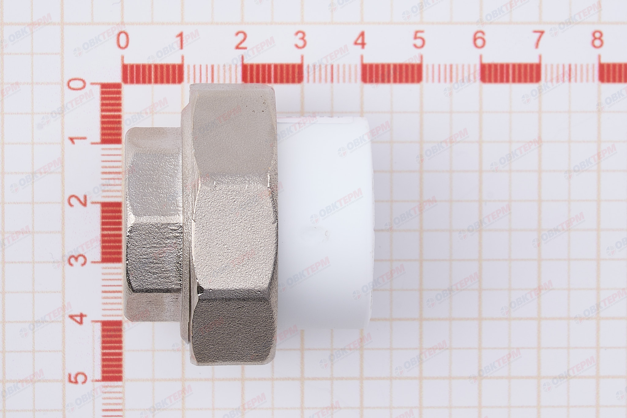 Разборное соединение   25 *  3/4"  В    БЕЛОЕ PP-R    (RTP)    (140/10) - миниатюра №6