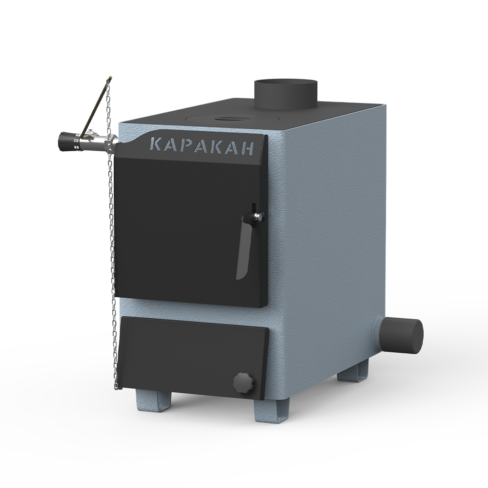 Котел Каракан  8ТПЭ-3 (твердотопливный, боковая загрузка, Ø115, max 3,0 bar) - Изображение №1