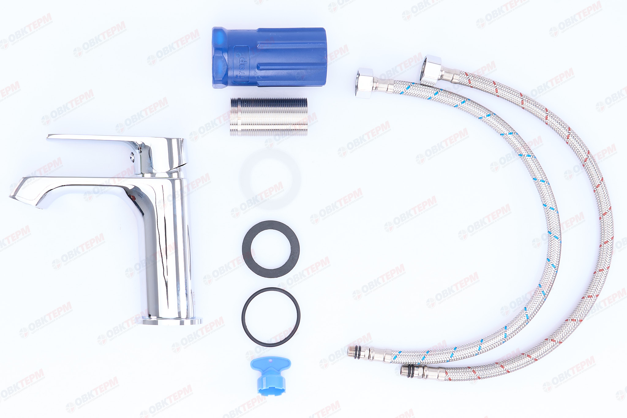 Смеситель д/умывальника FRAР F1071 хром /латунь /Ø35 /гайка (10 шт) - миниатюра №4