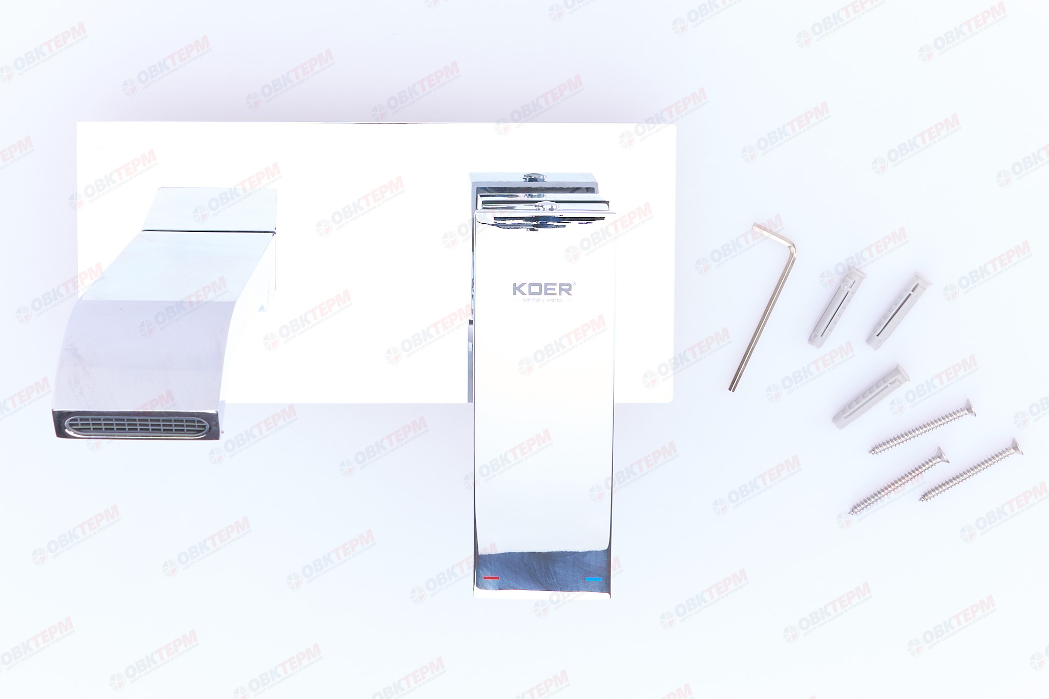 Смеситель д/умывальника KOER KB-16007-01 встраиваемый  (Цвет хром) (8шт/ящ) - Изображение №4