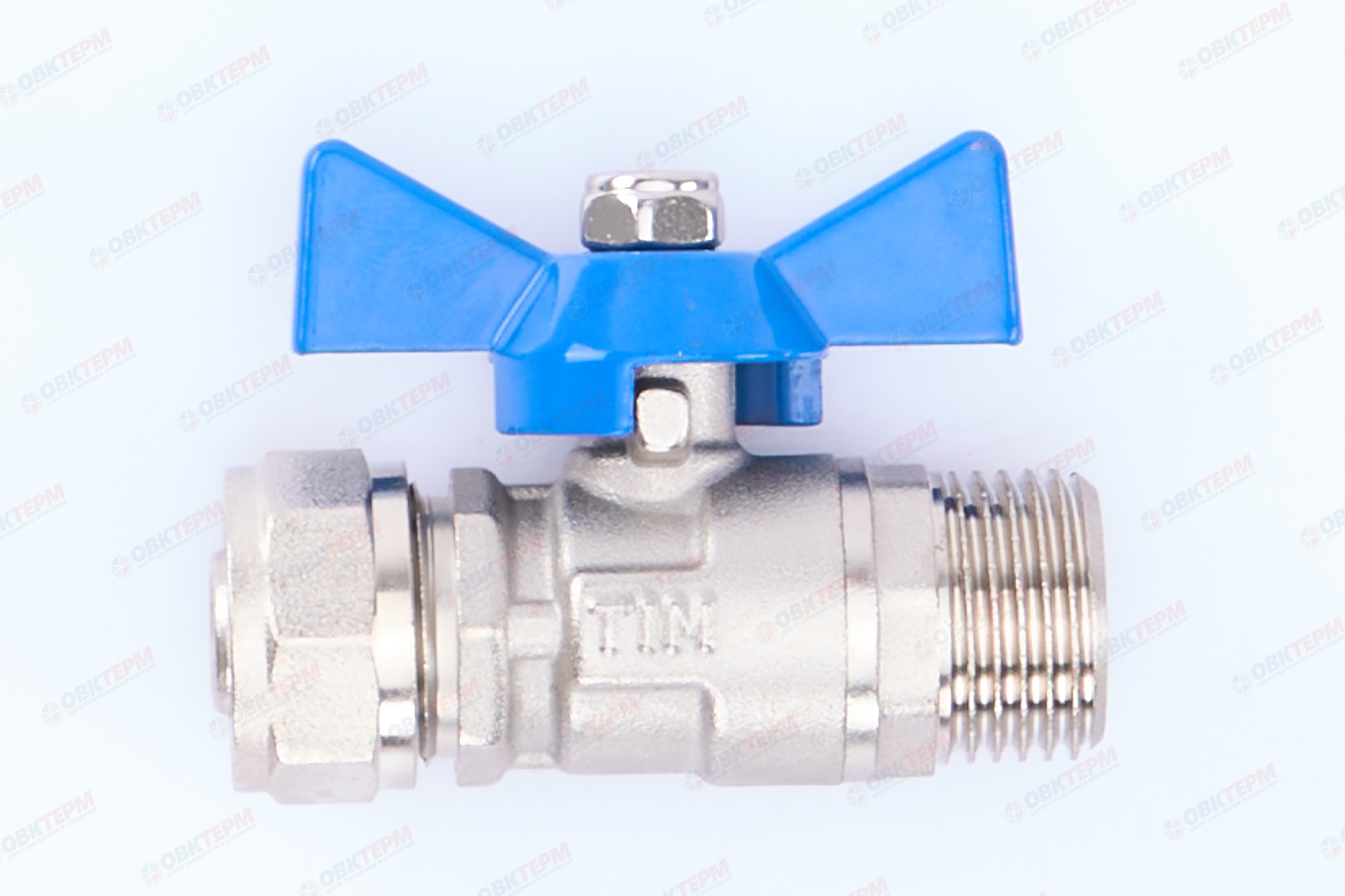 Кран шаровый  TIM  под обжим  16* 1/2"н  бабочка              (25шт/100ящ) - Изображение №2