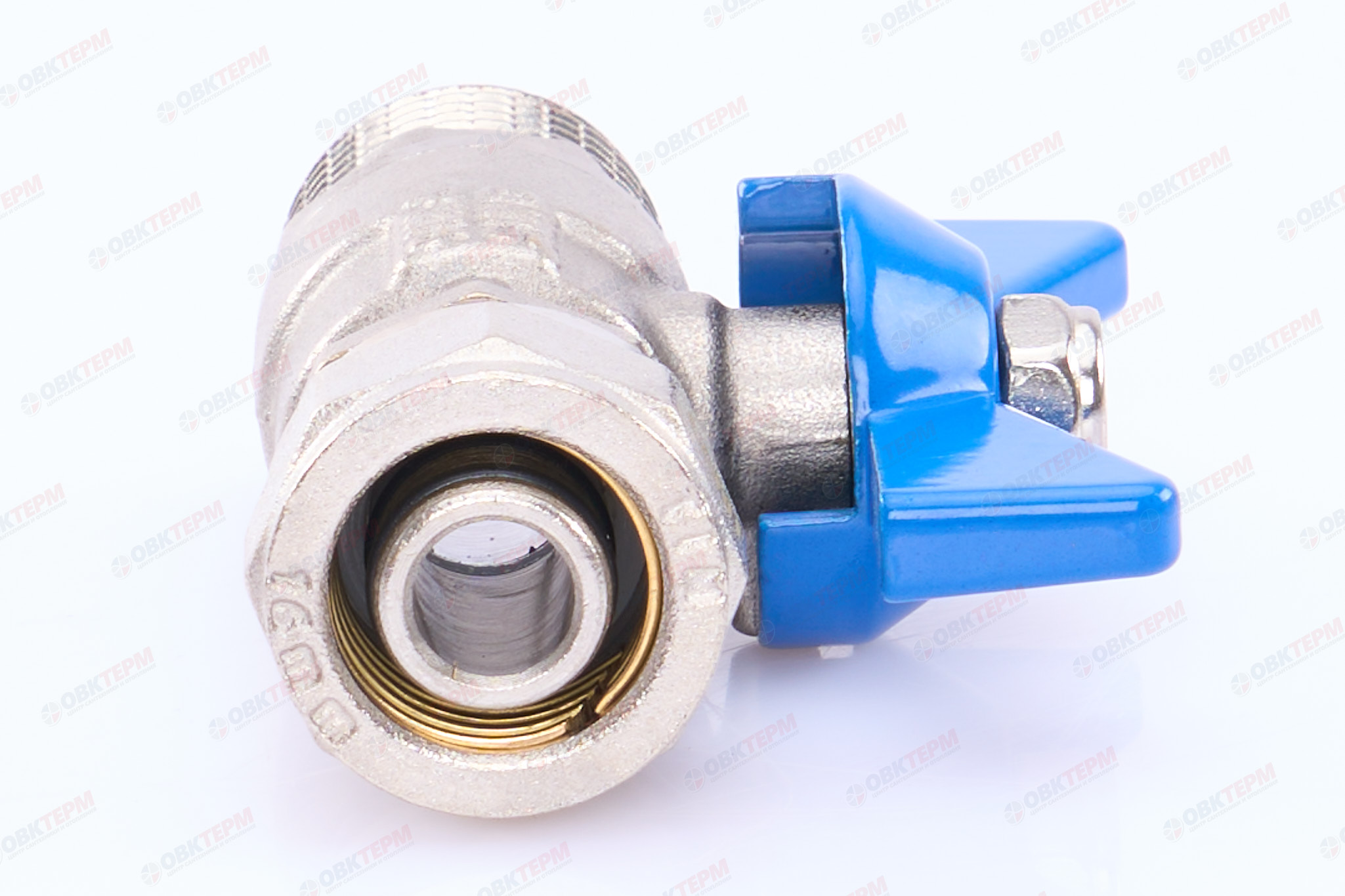 Кран шаровый  TIM  под обжим  16* 1/2"н  бабочка              (25шт/100ящ) - Изображение №5