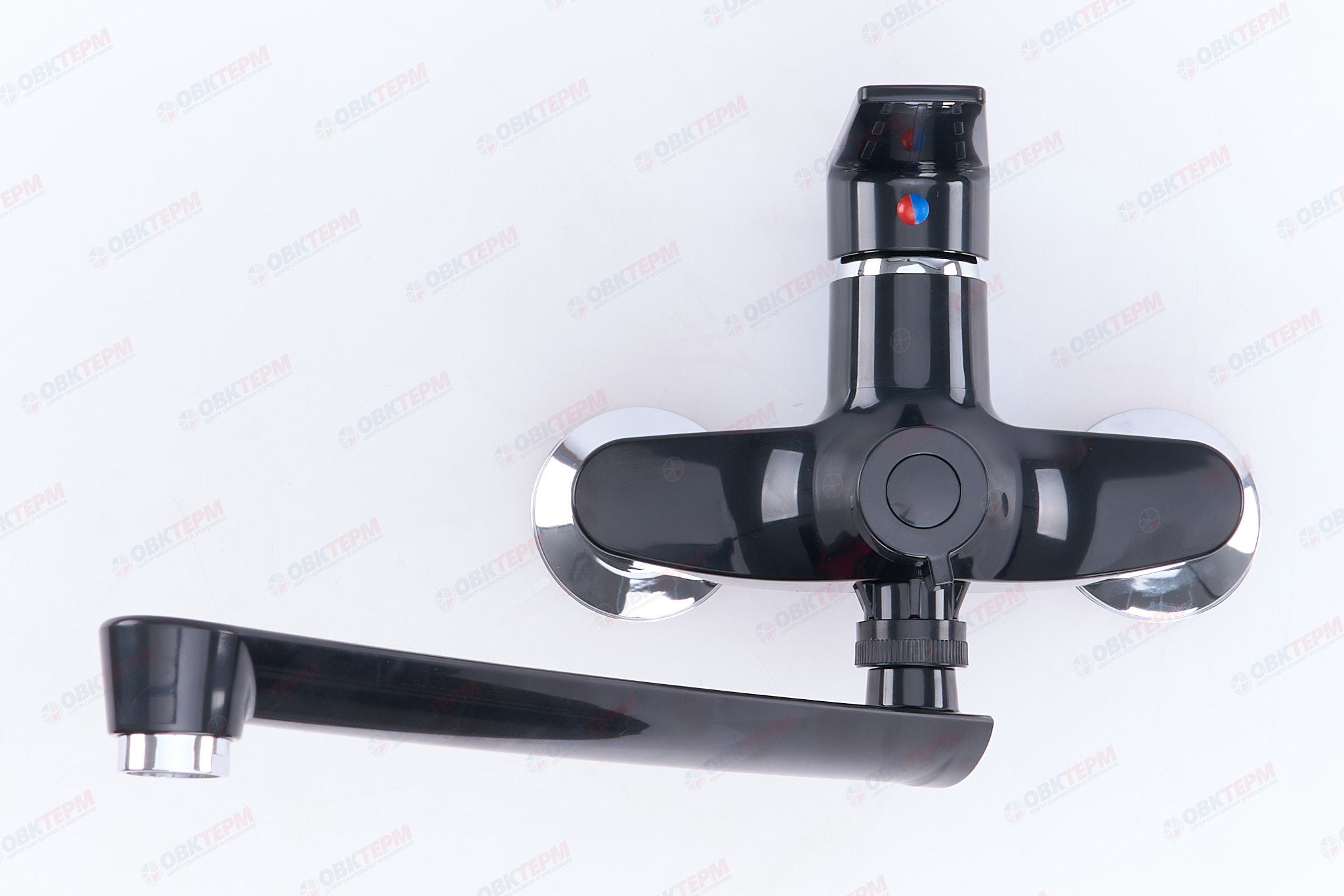 Смеситель д/ванны PLAMIX Oscar-006 EURO Black (без шланга и лейки) (24шт/ящ) - Изображение №3