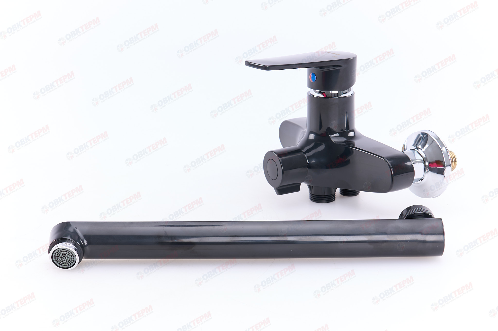 Смеситель д/ванны PLAMIX Oscar-006 EURO Black (без шланга и лейки) (24шт/ящ) - Изображение №4