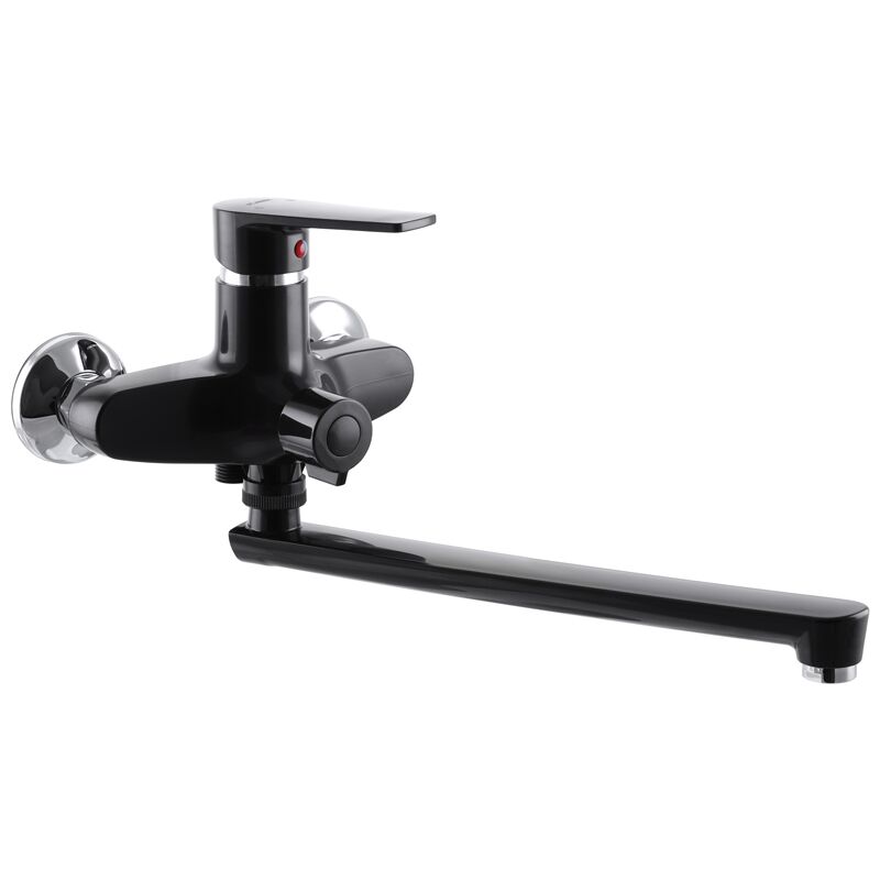 Смеситель д/ванны PLAMIX Oscar-006 EURO Black (без шланга и лейки) (24шт/ящ) - Изображение №1