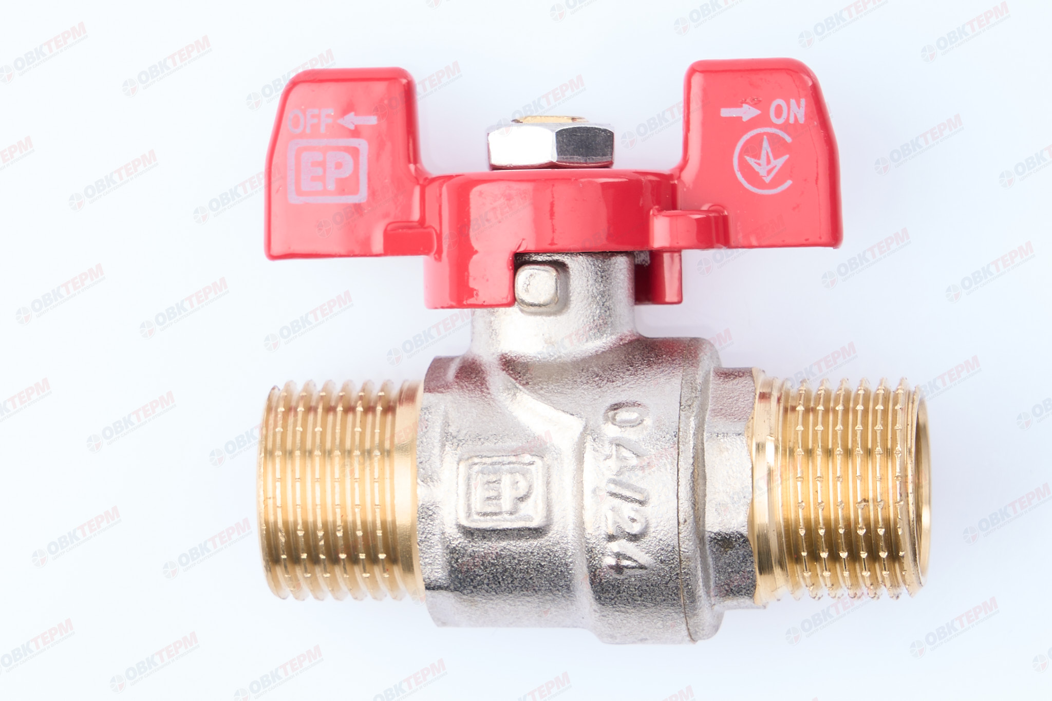 Кран шаровый     EUROPRODUCT      1/2"  НН   бабочка    (96 шт) - Изображение №1