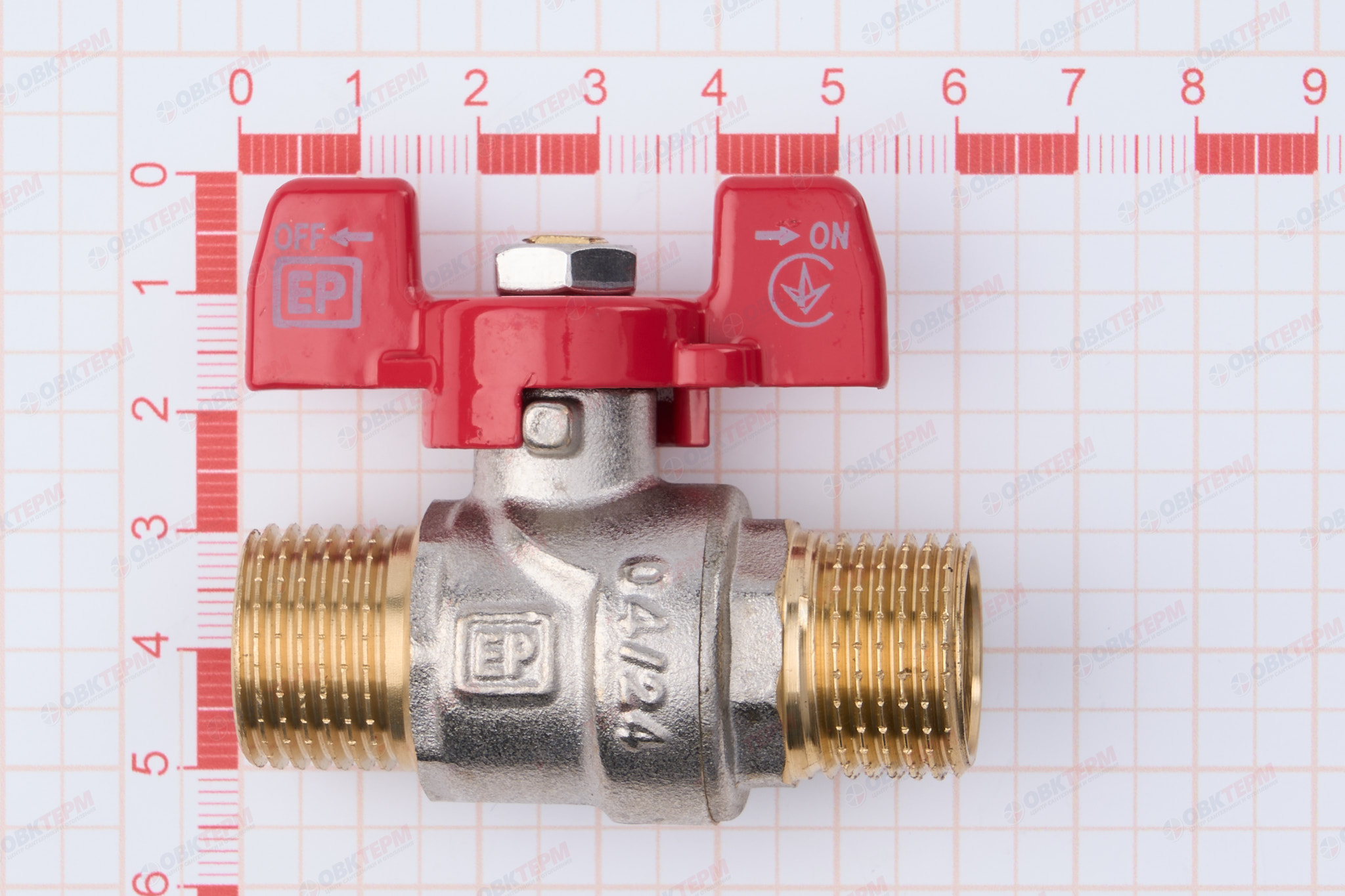 Кран шаровый     EUROPRODUCT      1/2"  НН   бабочка    (96 шт) - миниатюра №7
