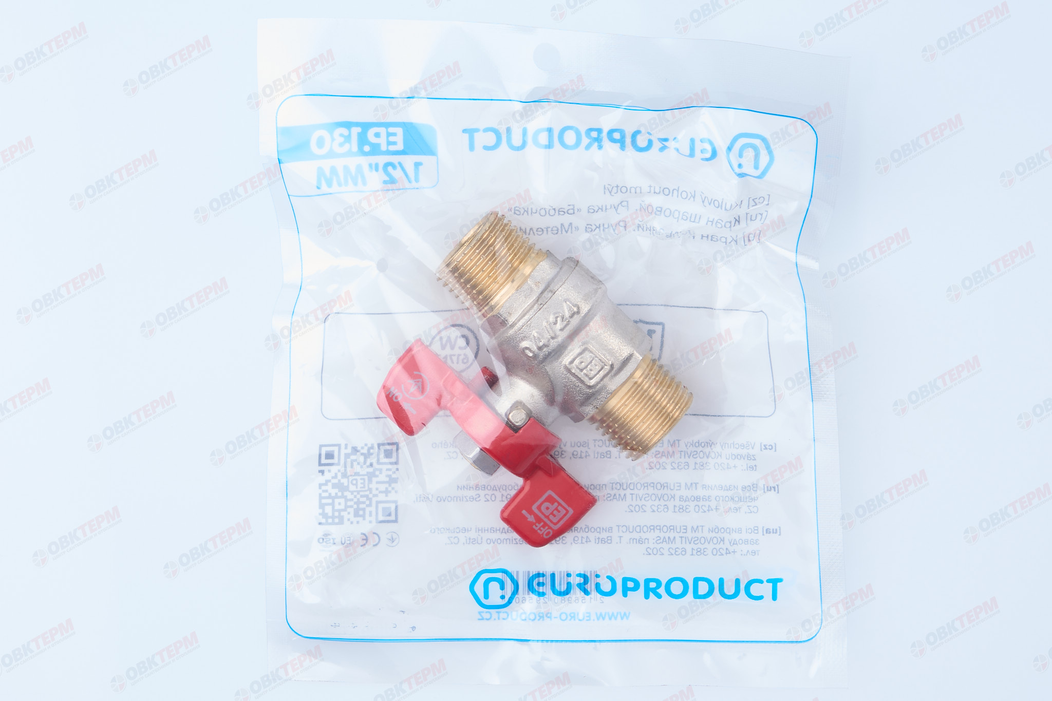 Кран шаровый     EUROPRODUCT      1/2"  НН   бабочка    (96 шт) - миниатюра №8