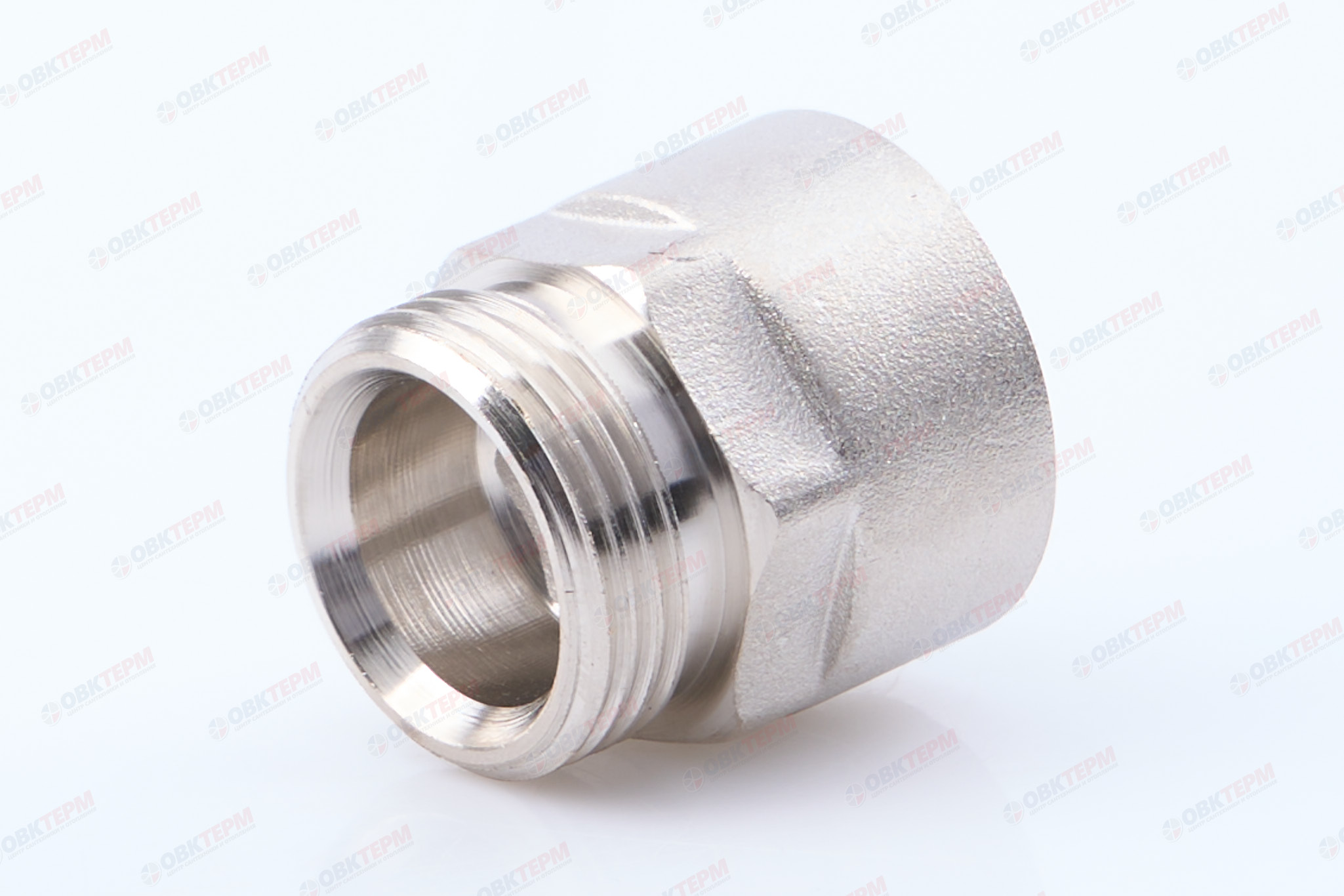 Переходник     3/4" евроконус вн.-нар.     никель     (Valtec)    (10уп/160ящ) - Изображение №1
