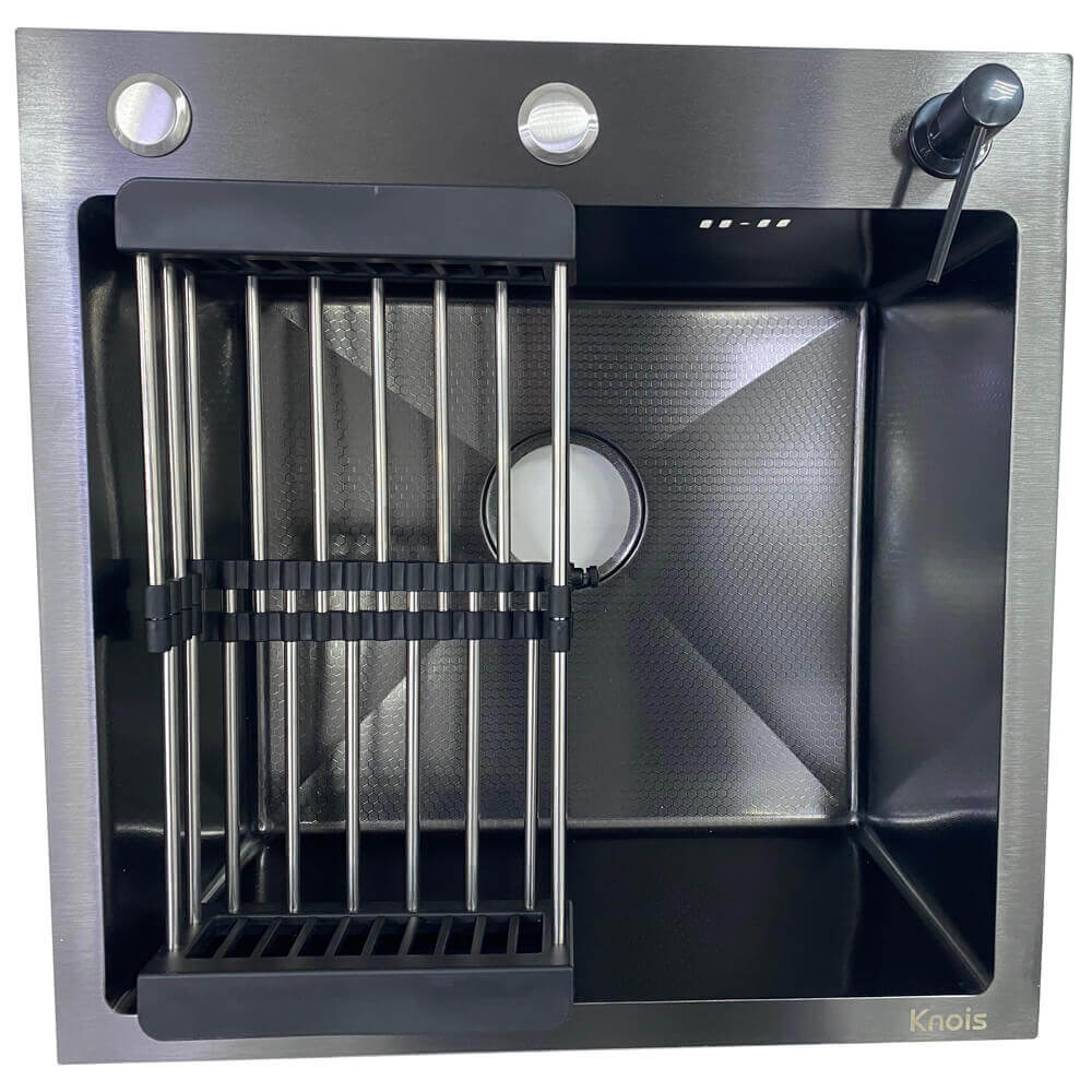 Мойка DIKALAN(Knois) из нерж. стали AISI-304 /черный PVD /600*500*220мм /толщ.3мм (3шт\ящ.) - Изображение №1