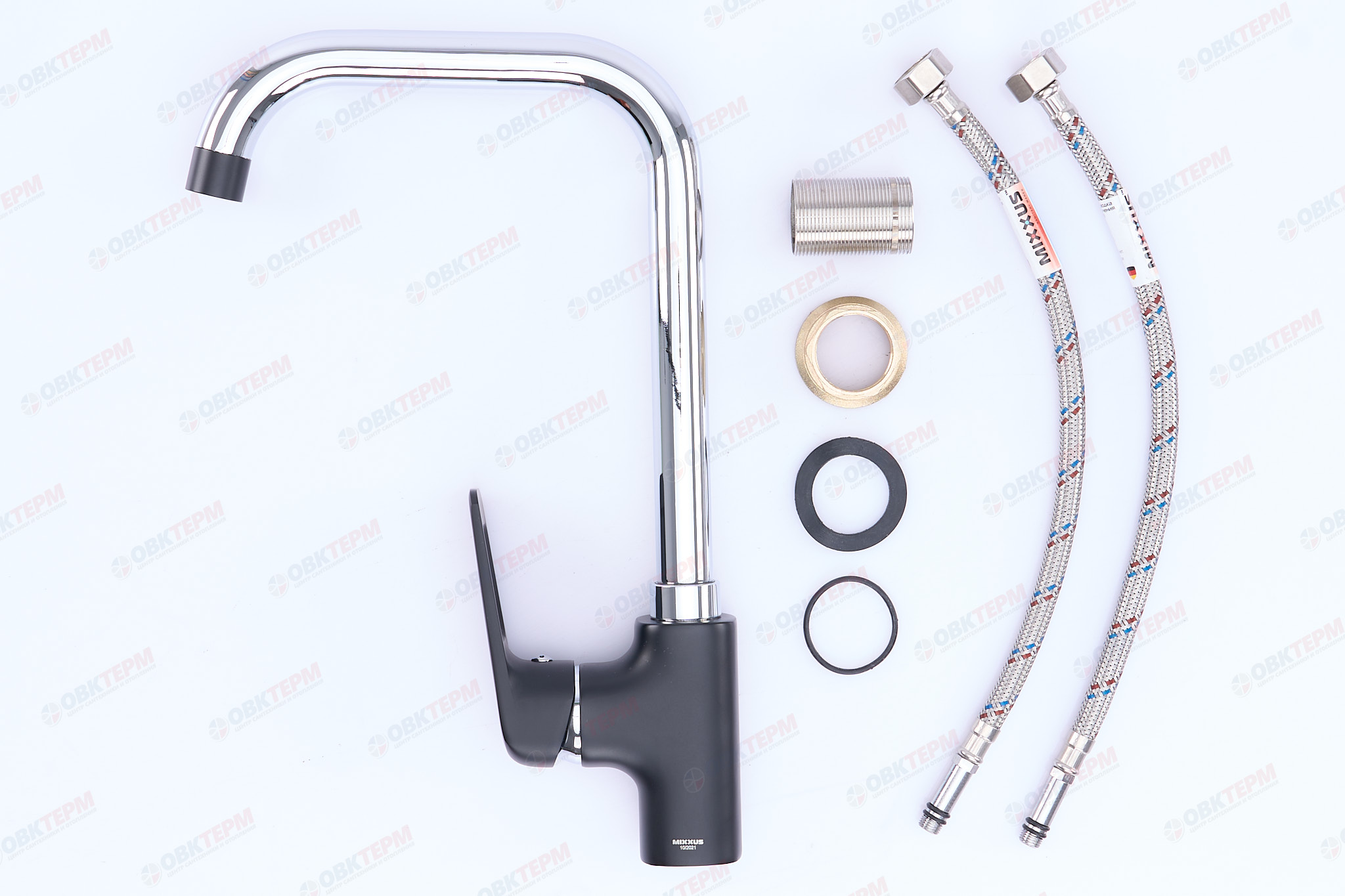 Смеситель д/кухни MIXXUS OREGON 014-G  ГАЙКА (BLACK) (10 шт/ящ) - миниатюра №4