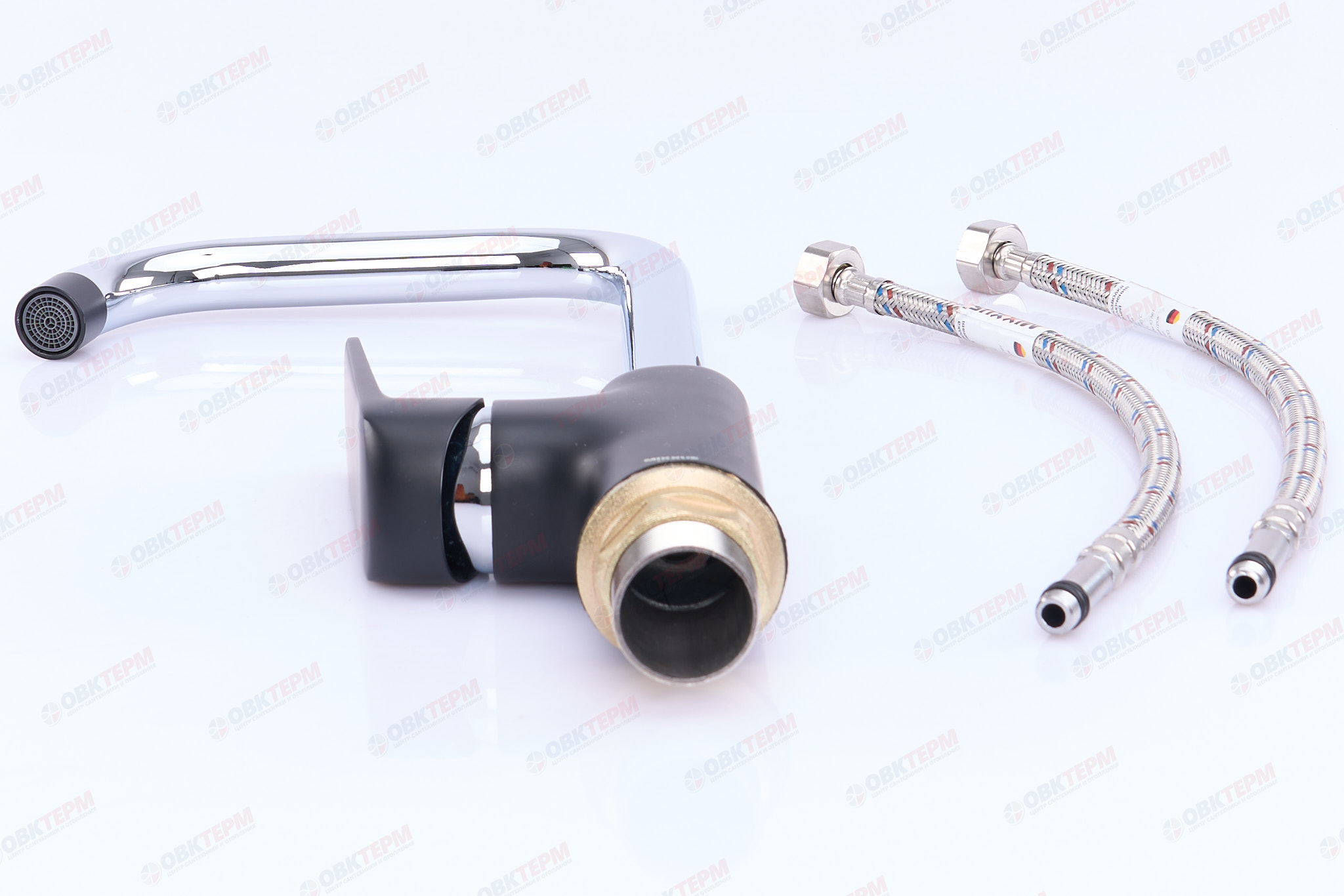 Смеситель д/кухни MIXXUS OREGON 014-G  ГАЙКА (BLACK) (10 шт/ящ) - миниатюра №5