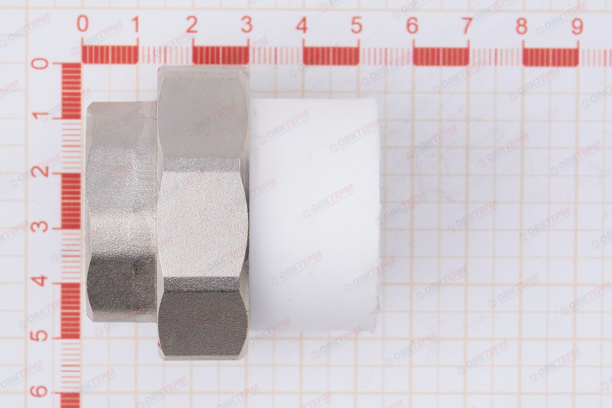 Разборное соединение  32 * 1" в    (белый)    (TIM) - миниатюра №6