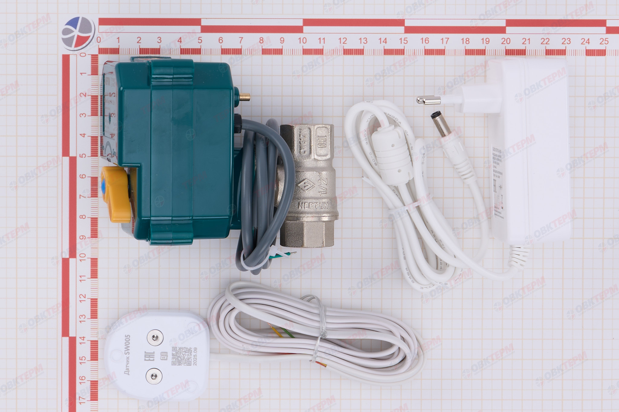 НЕПТУН   Система Neptun Bugatti Smart Tuya (модуль, 3 проводных датчика (3м), кран 2 шт)  1/2" - Изображение №4