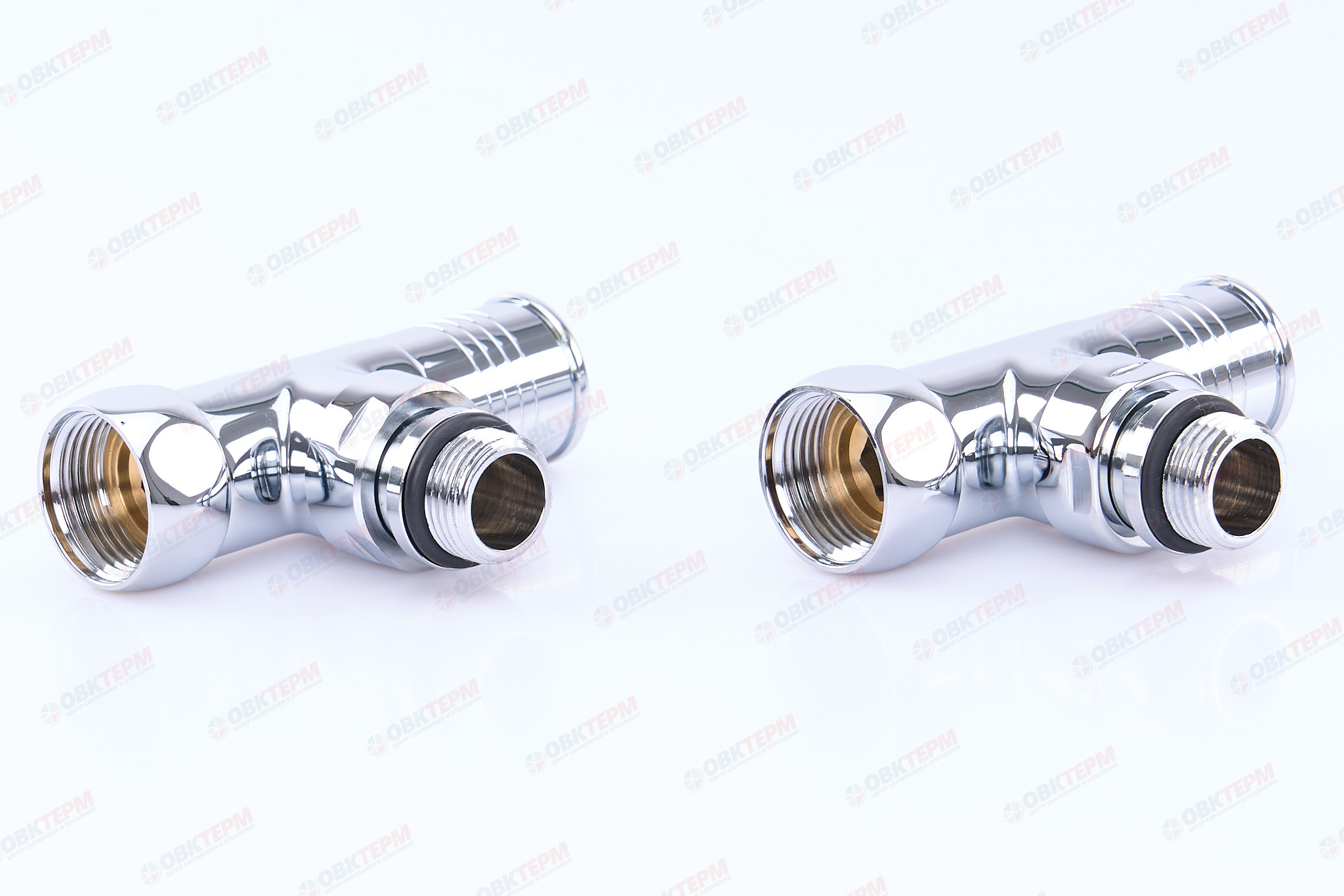 Кран  вентильный  с американкой   TIM  1/2"Н - 3/4"В  хром, угловой, круглый   (1шт/20ящ) - Изображение №2