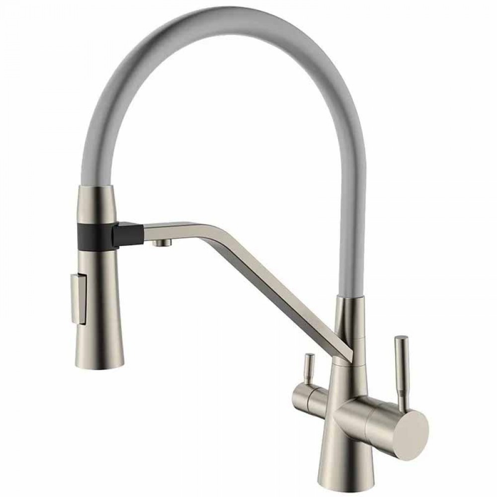 Смеситель д/кухни MIXXUS PREMIUM MAGNET 021 SS COLOR REFL.GREY Ø35 (8 шт/ящ) - Изображение №1