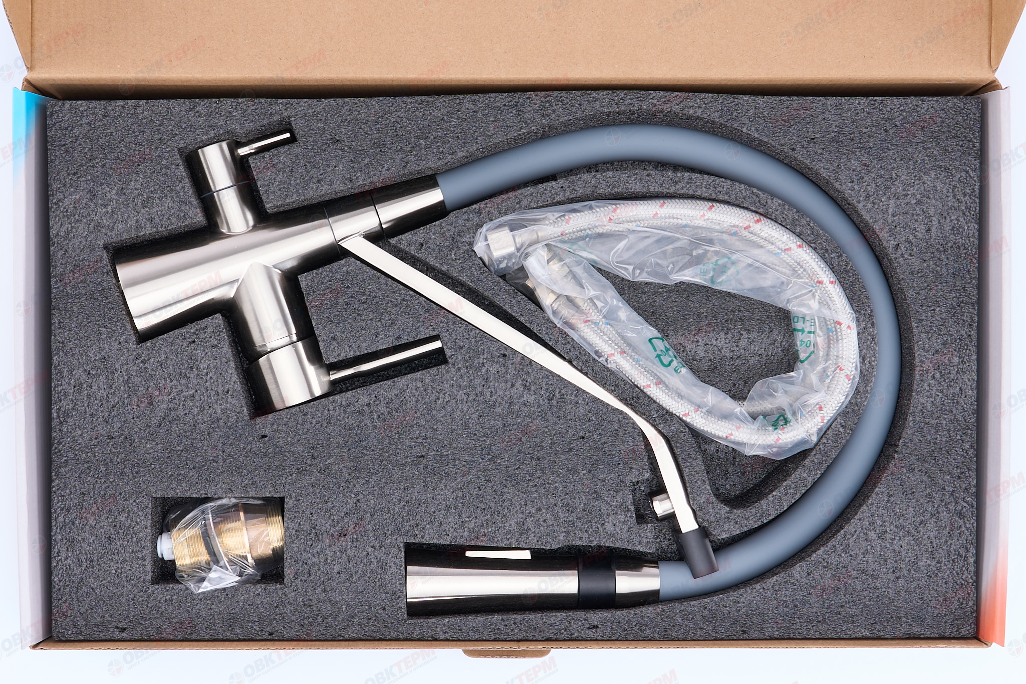 Смеситель д/кухни под ФИЛЬТР MIXXUS PREMIUM MAGNET 021 SS COLOR REFL.GREY Ø35 (8 шт/ящ) - Изображение №5