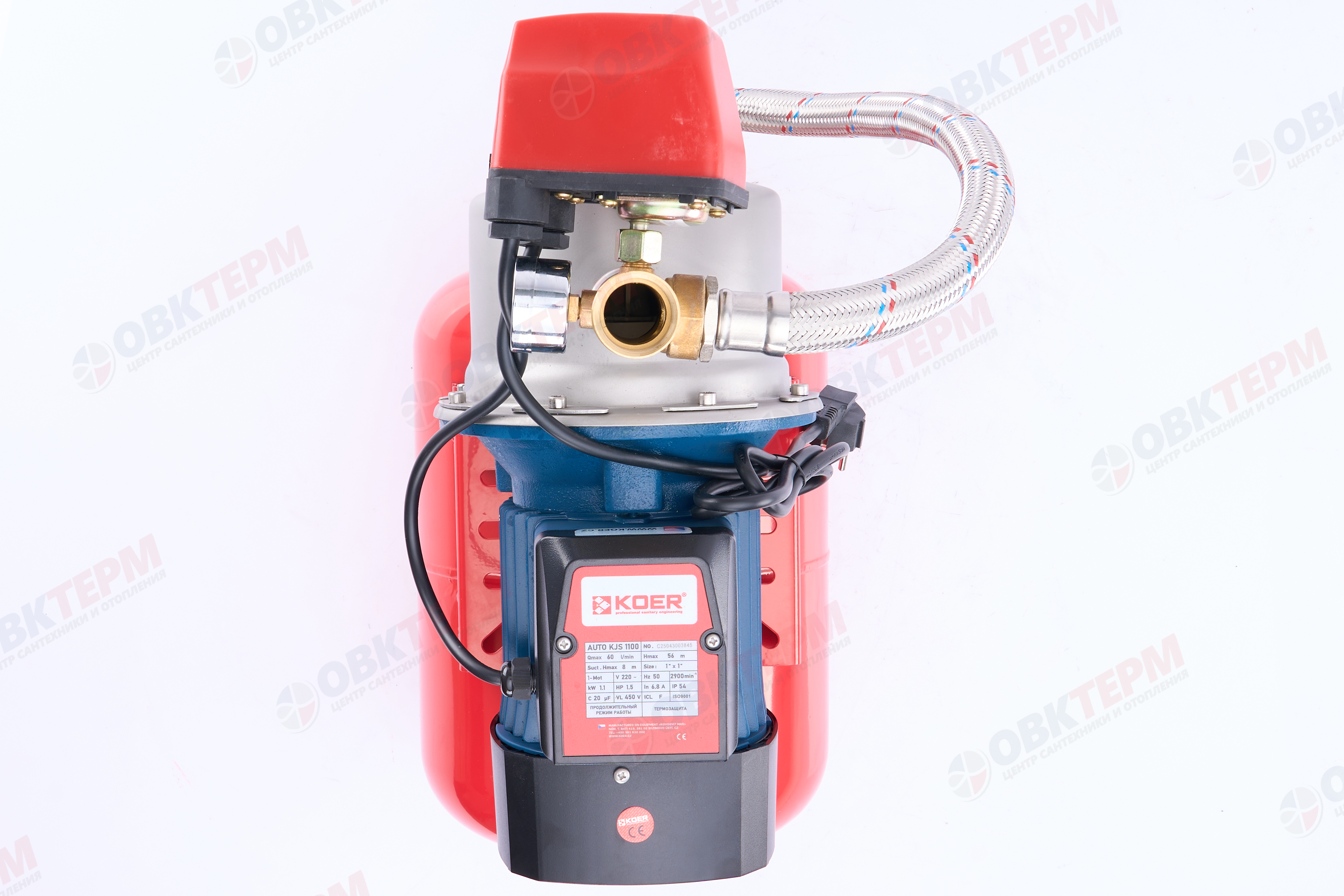 Станция насосная  AUTO KJS 1100  KOER  (1,1кВт/70л.м./52м) - Изображение №3